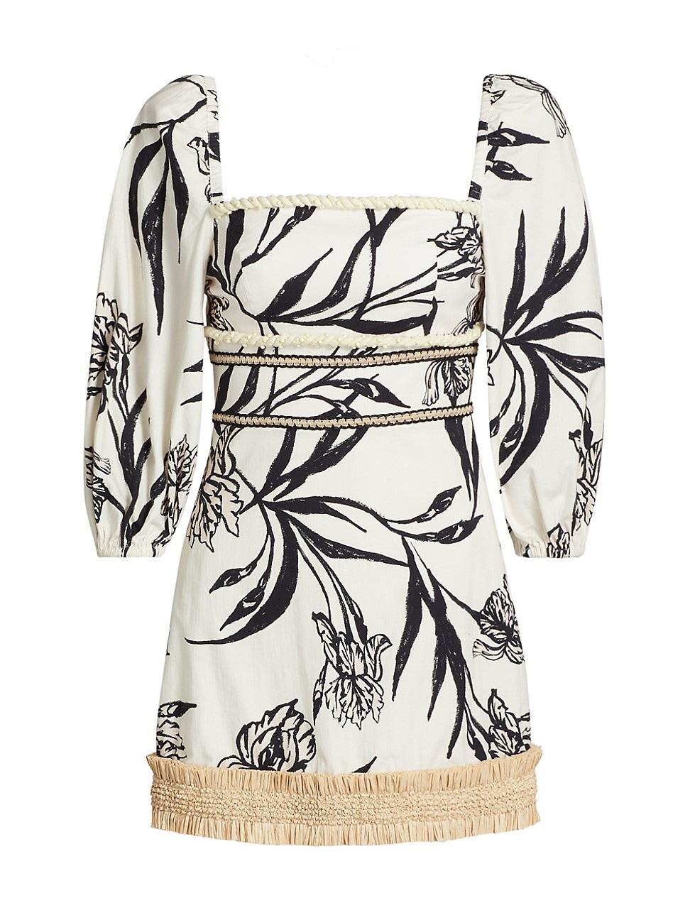Womens Iris Floral Fit & Flare Minidress Product Image