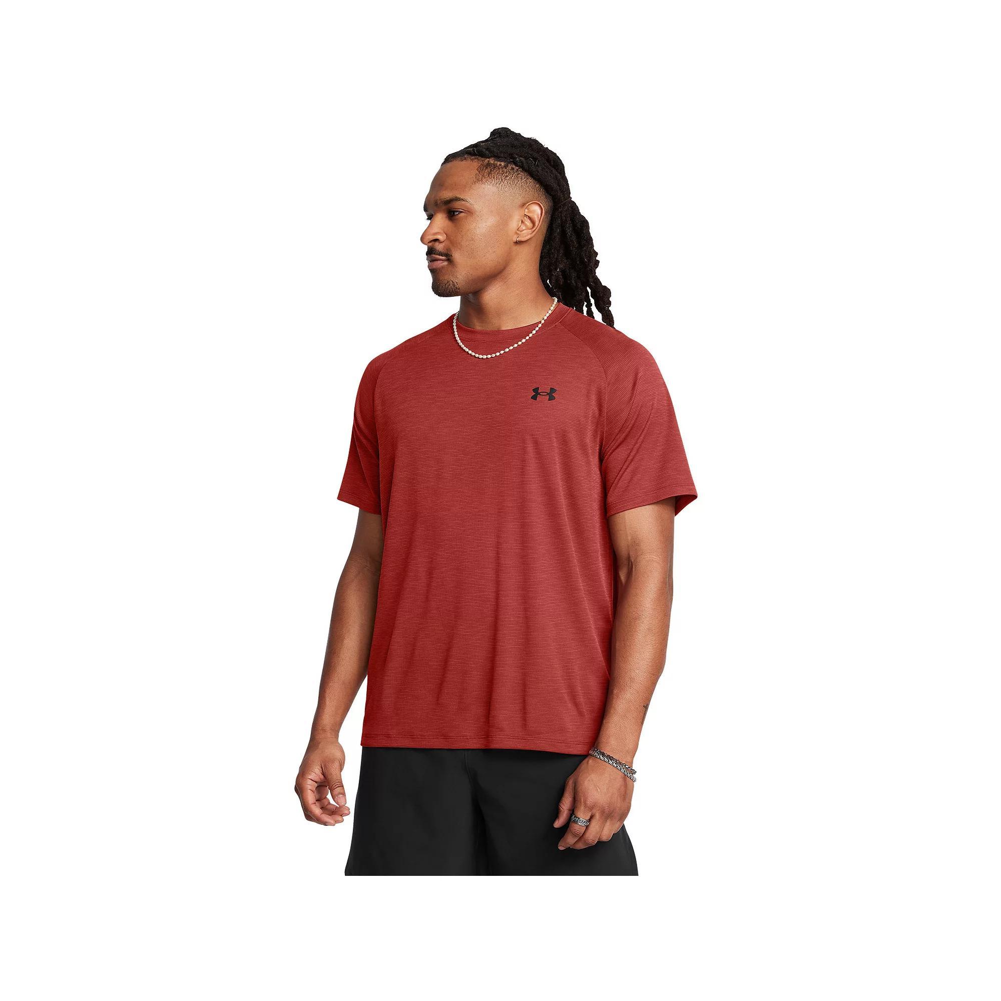 Men's Under Armour Tech Textured Short Sleeve Tee, Size: XL, Tetra Gray Product Image