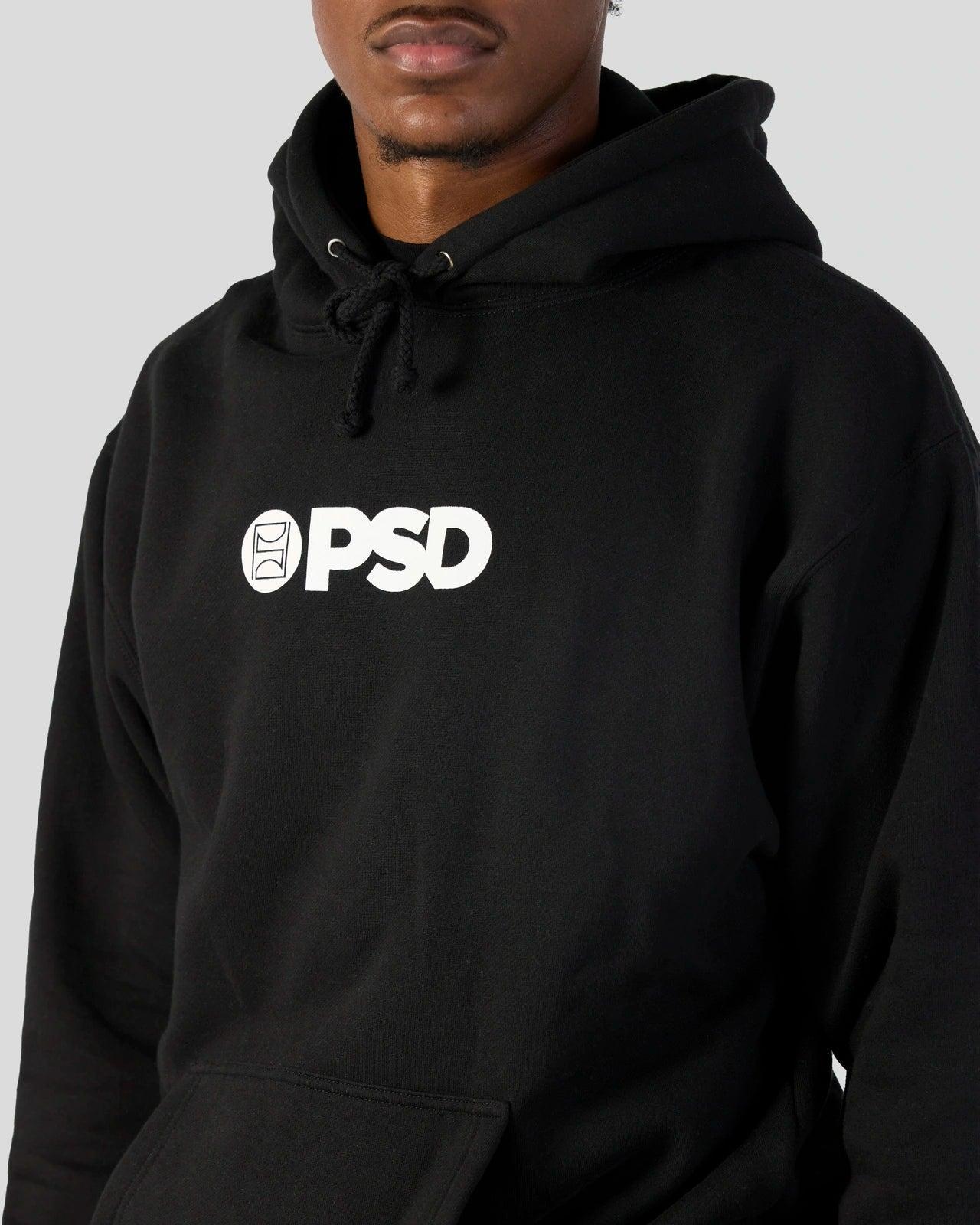 PSD Black Hoodie Male Product Image