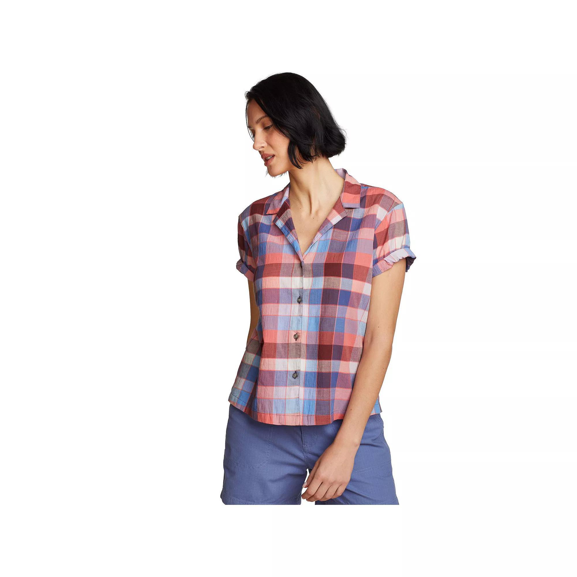 Womens Eddie Bauer Packable Camp Shirt White Product Image