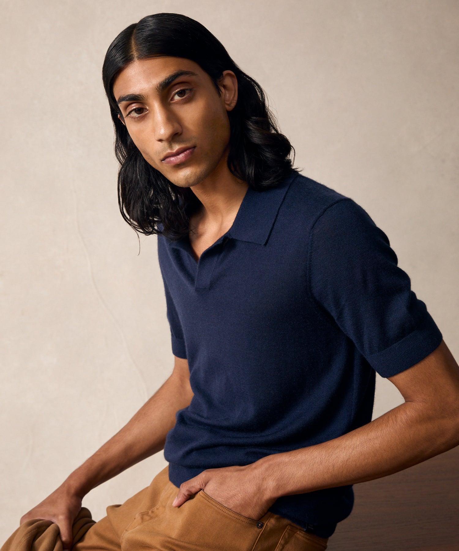 Premium Cashmere Montauk Sweater Polo Product Image