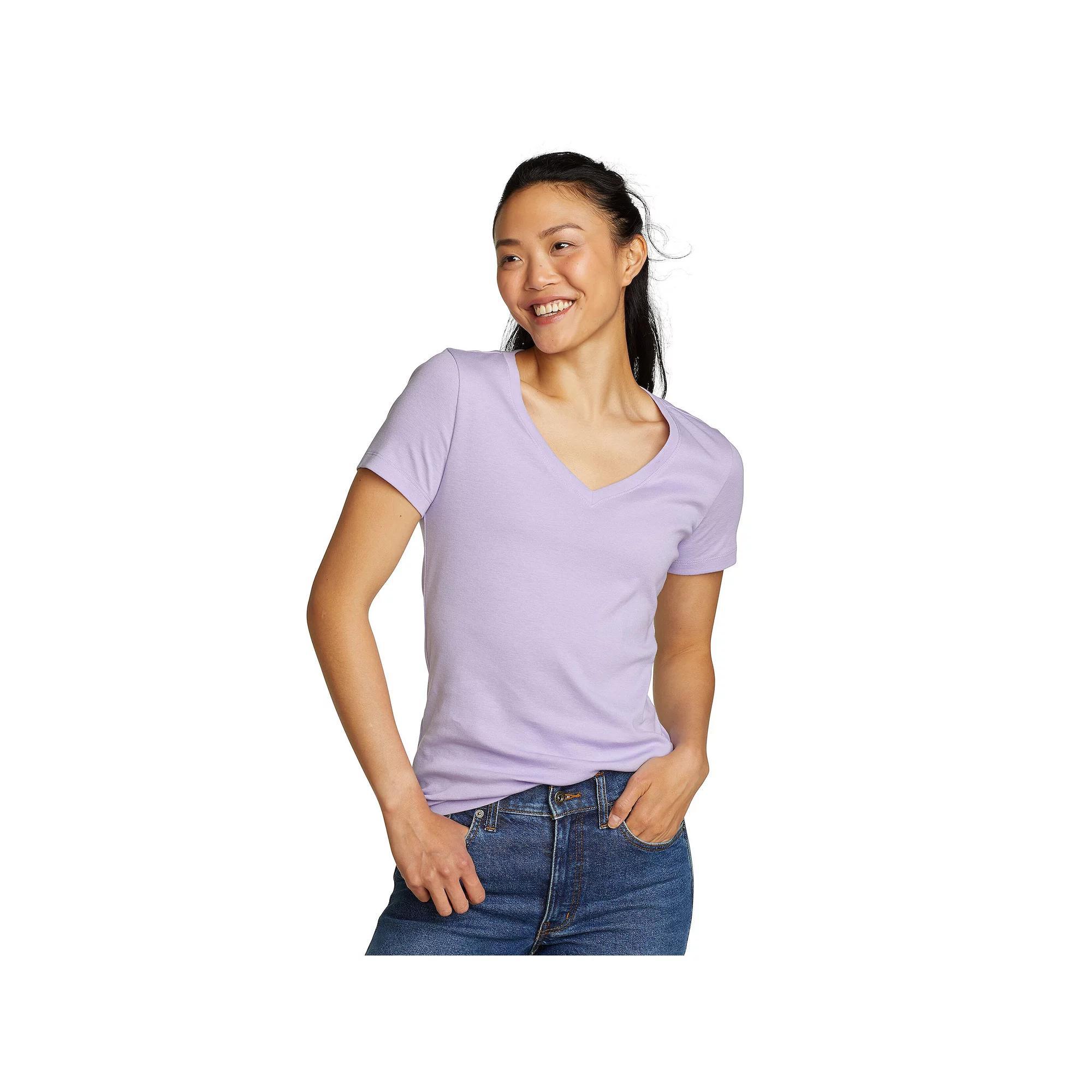 Womens Eddie Bauer Favorite Solid Tee Purple Product Image