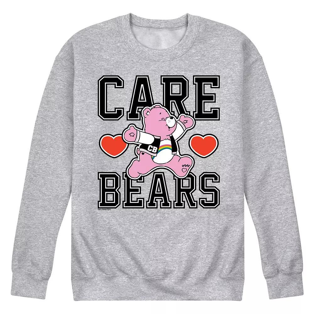 Mens Care Bears Varsity Fleece Sweatshirt Grey Gray Product Image