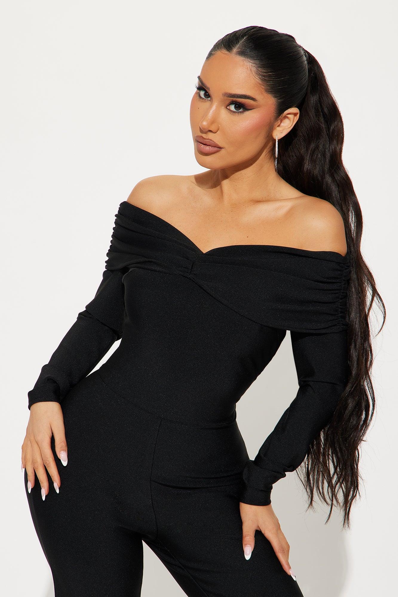 Robin Bandage Jumpsuit - Black Product Image