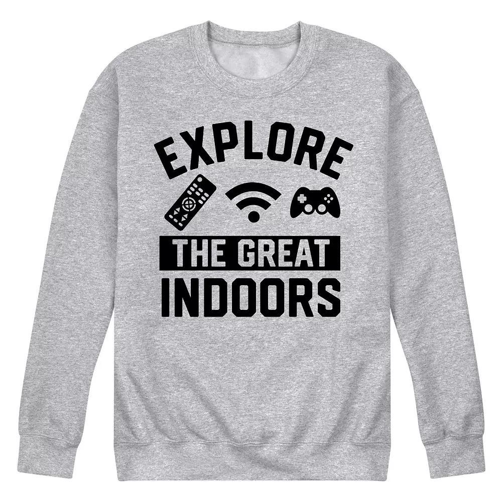 Mens The Great Indoors Fleece Sweatshirt Grey Gray Product Image