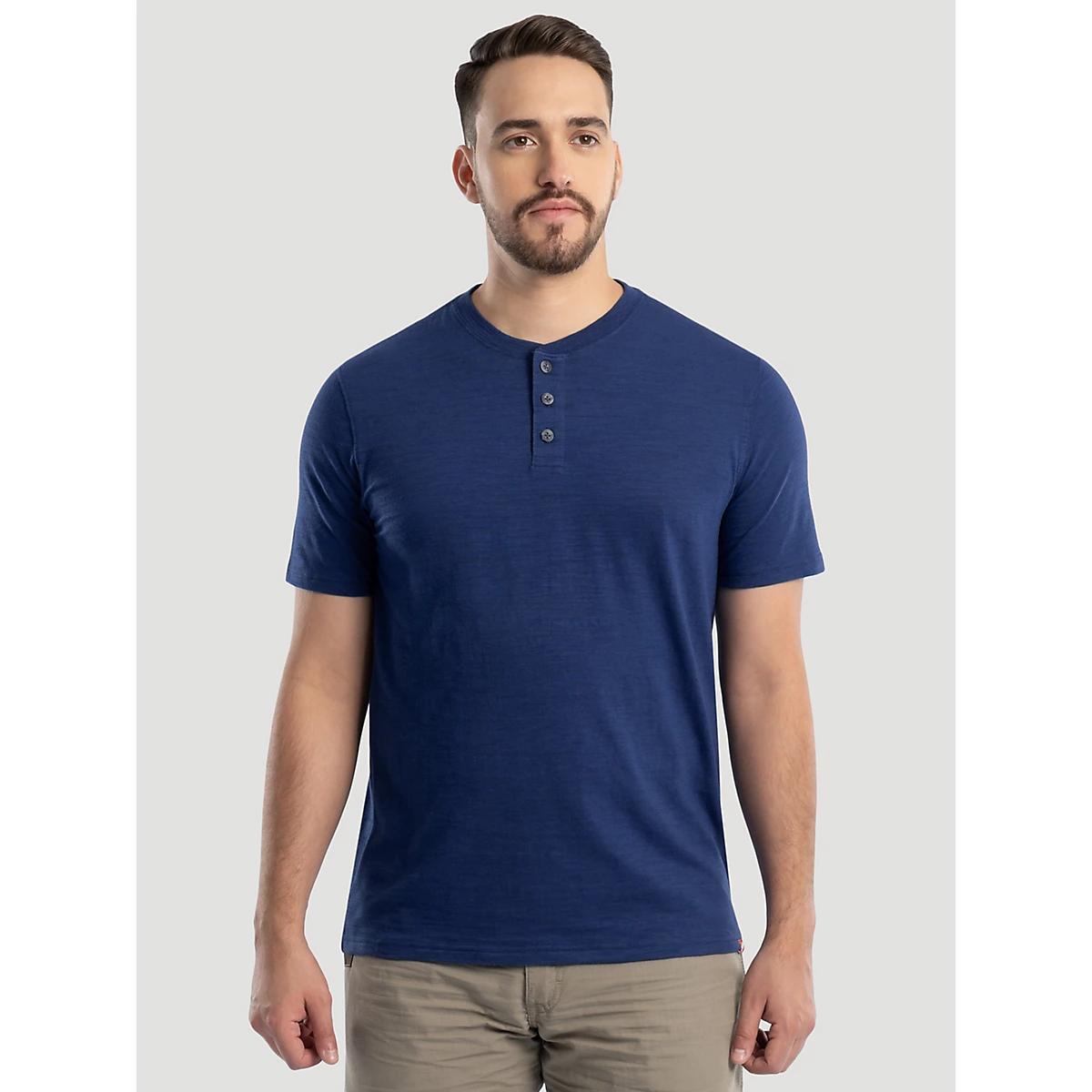 Men's Slub Knit Henley in Estate Product Image