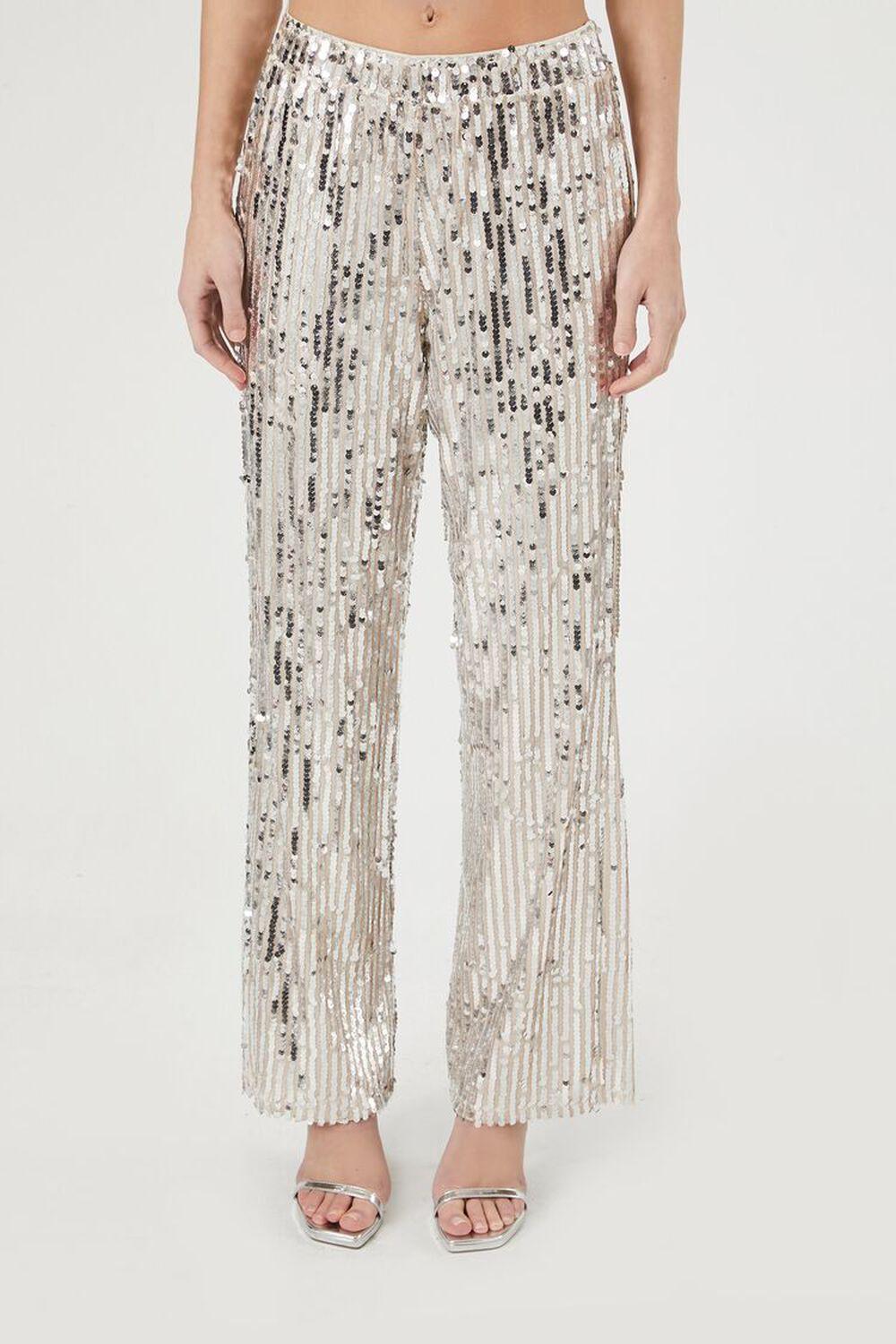 Sequin Wide-Leg Pants | Forever 21 Product Image