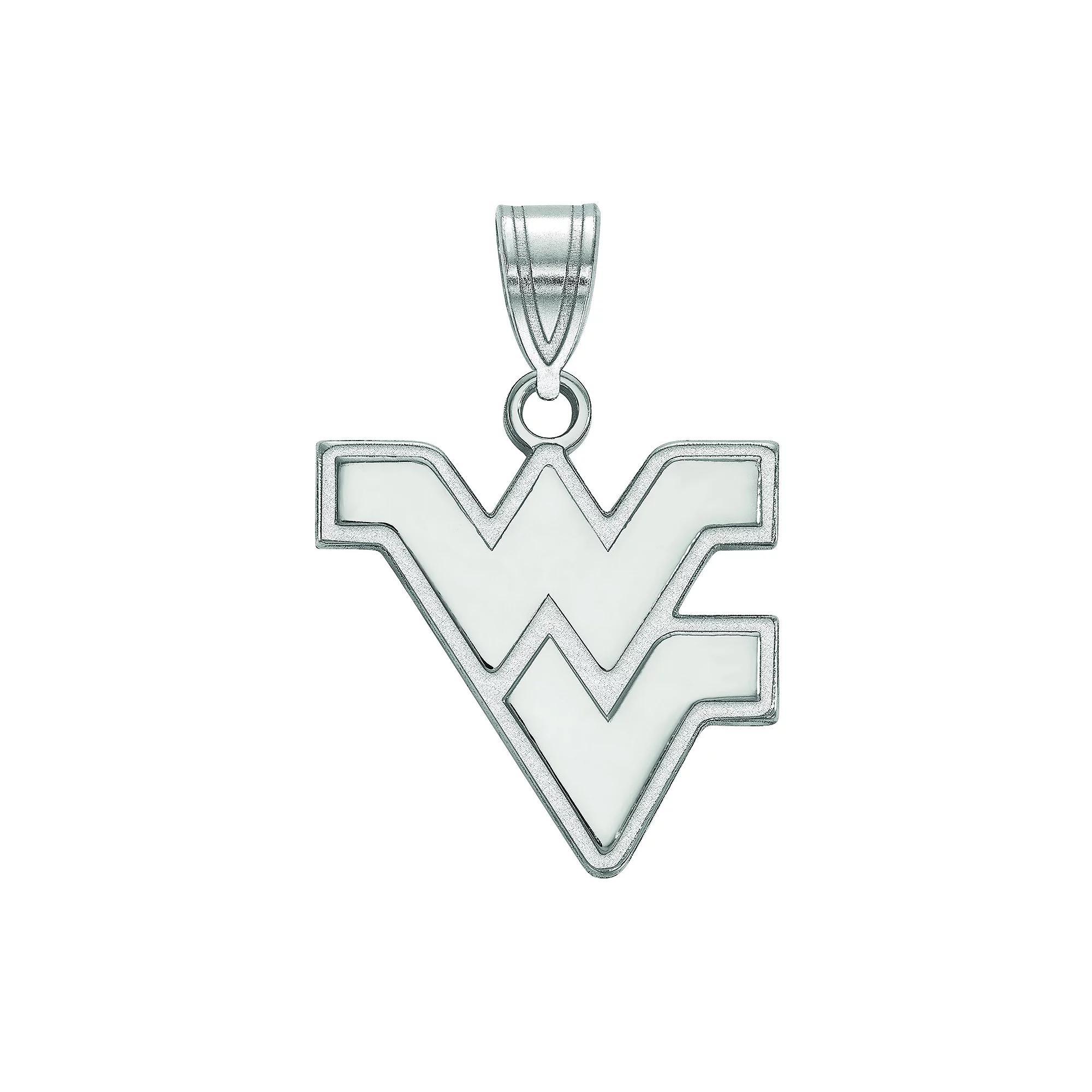 LogoArt Sterling Silver West Virginia Mountaineers Medium Pendant, Women's, Size: 23 mm Product Image