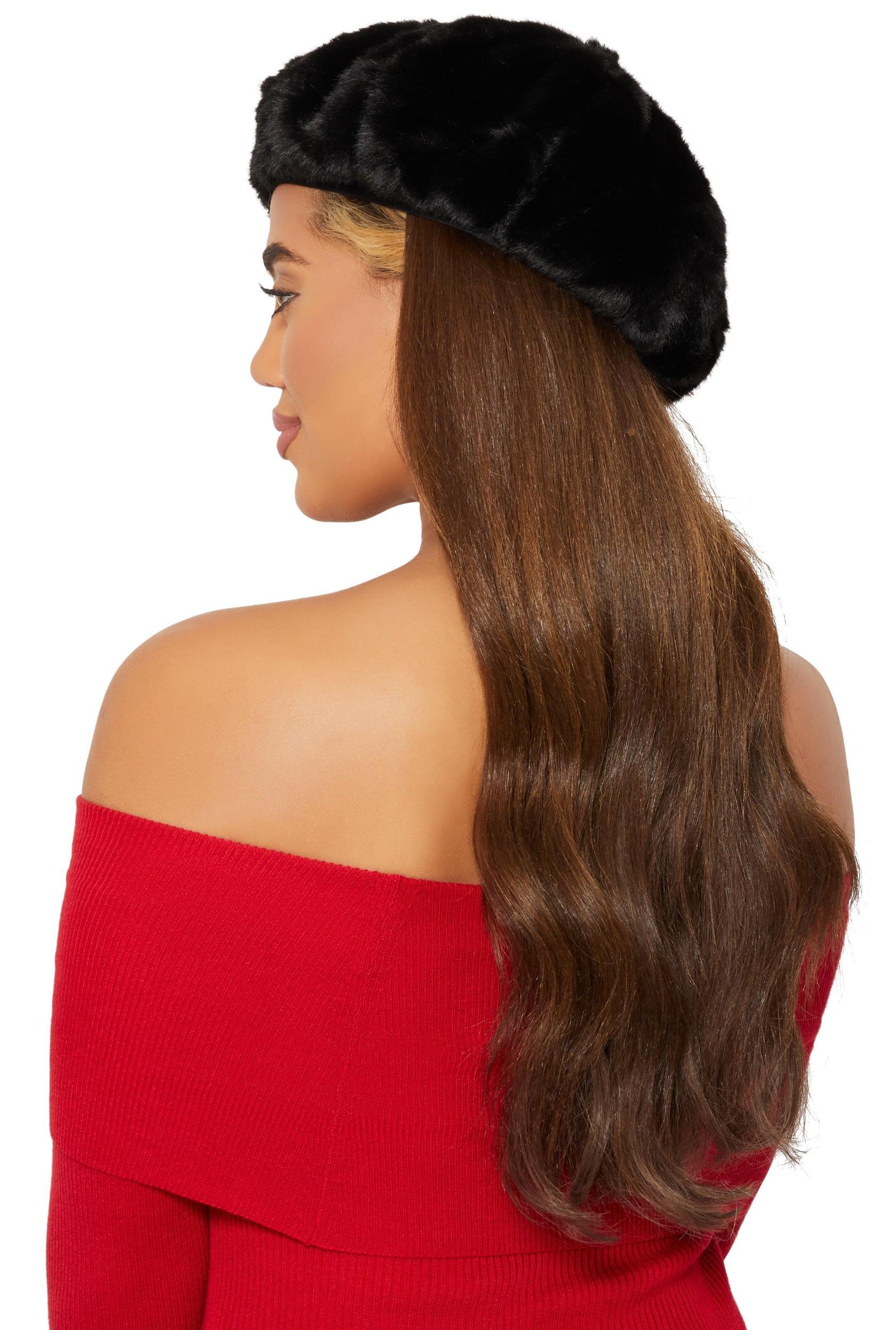 Faux Fur French Beret Female Product Image
