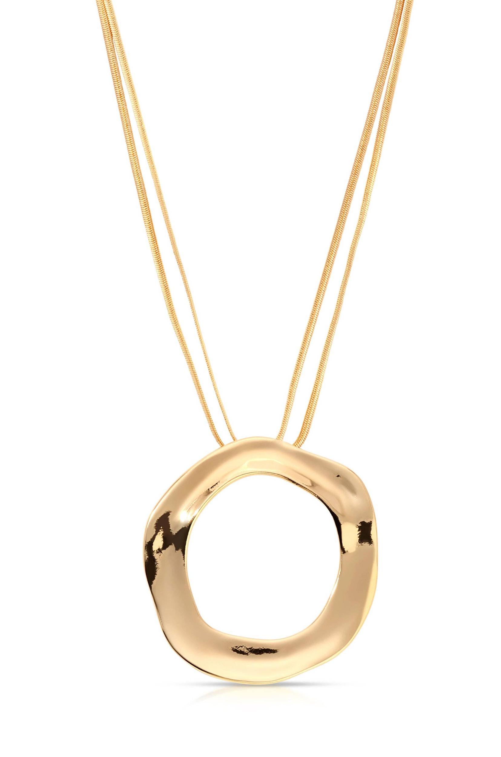 Open Circle Statement Necklace Product Image