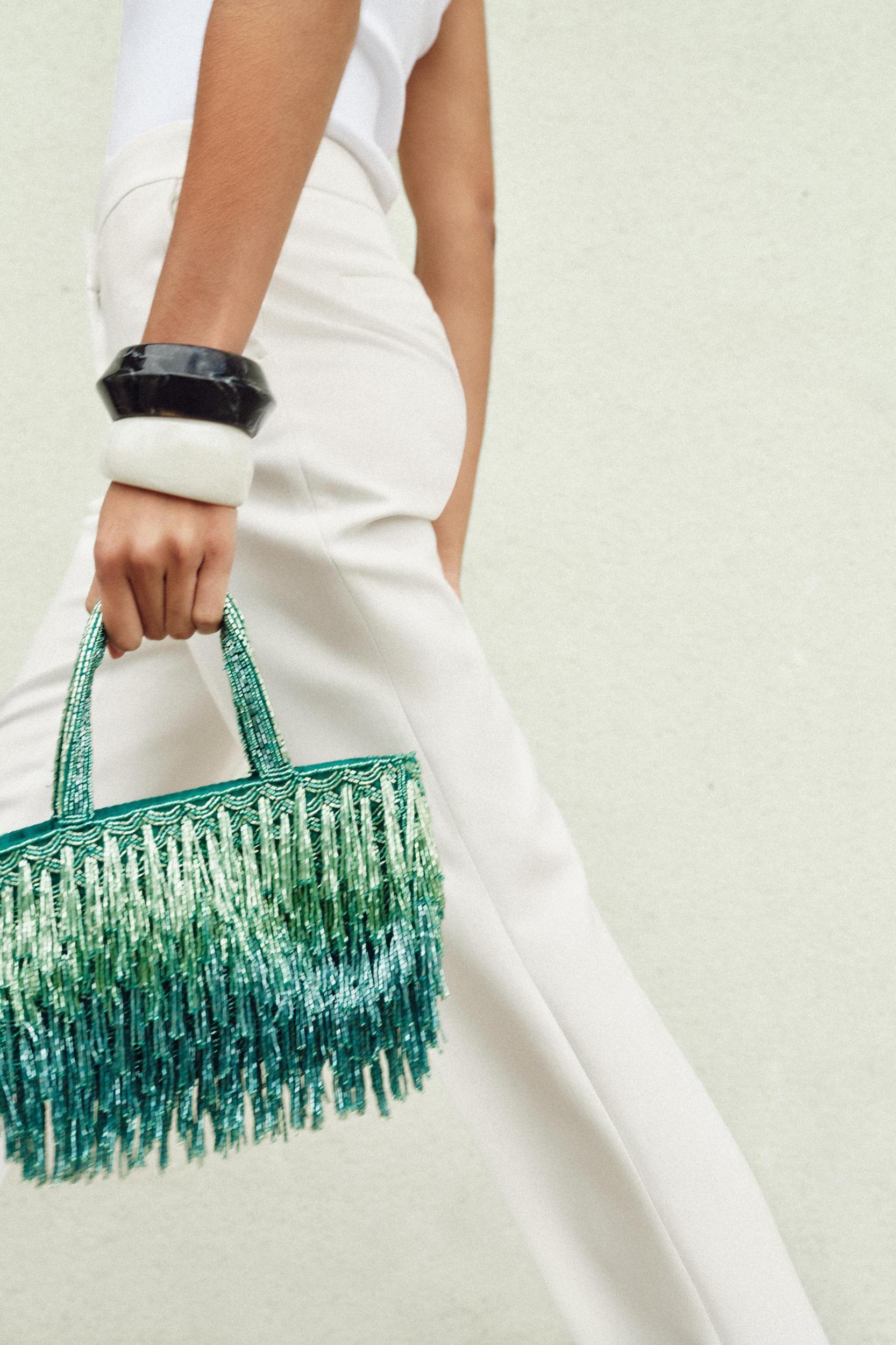 RHINESTONE FRINGE BAG Product Image