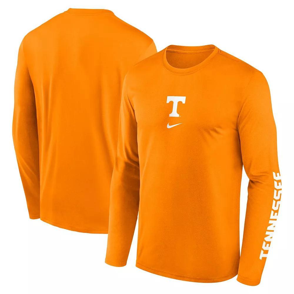 Men's Nike  Tennessee Orange Tennessee Volunteers Primetime Center Lockup Two-Hit Legend Long Sleeve T-Shirt, Size: Small Product Image