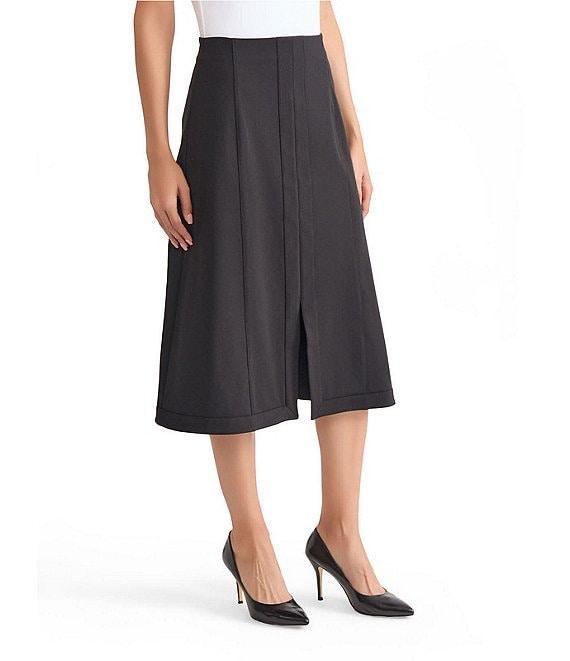 MISOOK Luxe Stretch Ponte A-Line Midi Skirt Product Image