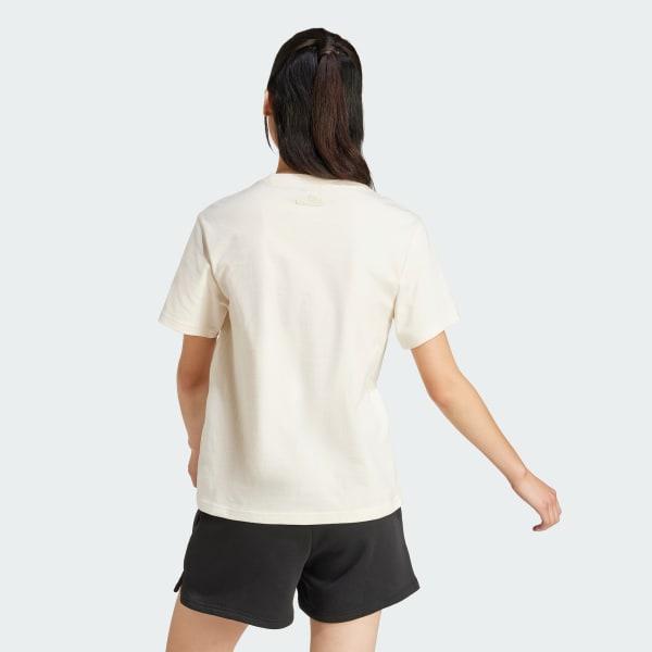 adidas Lounge Slide Graphic Tee Black L Womens Product Image
