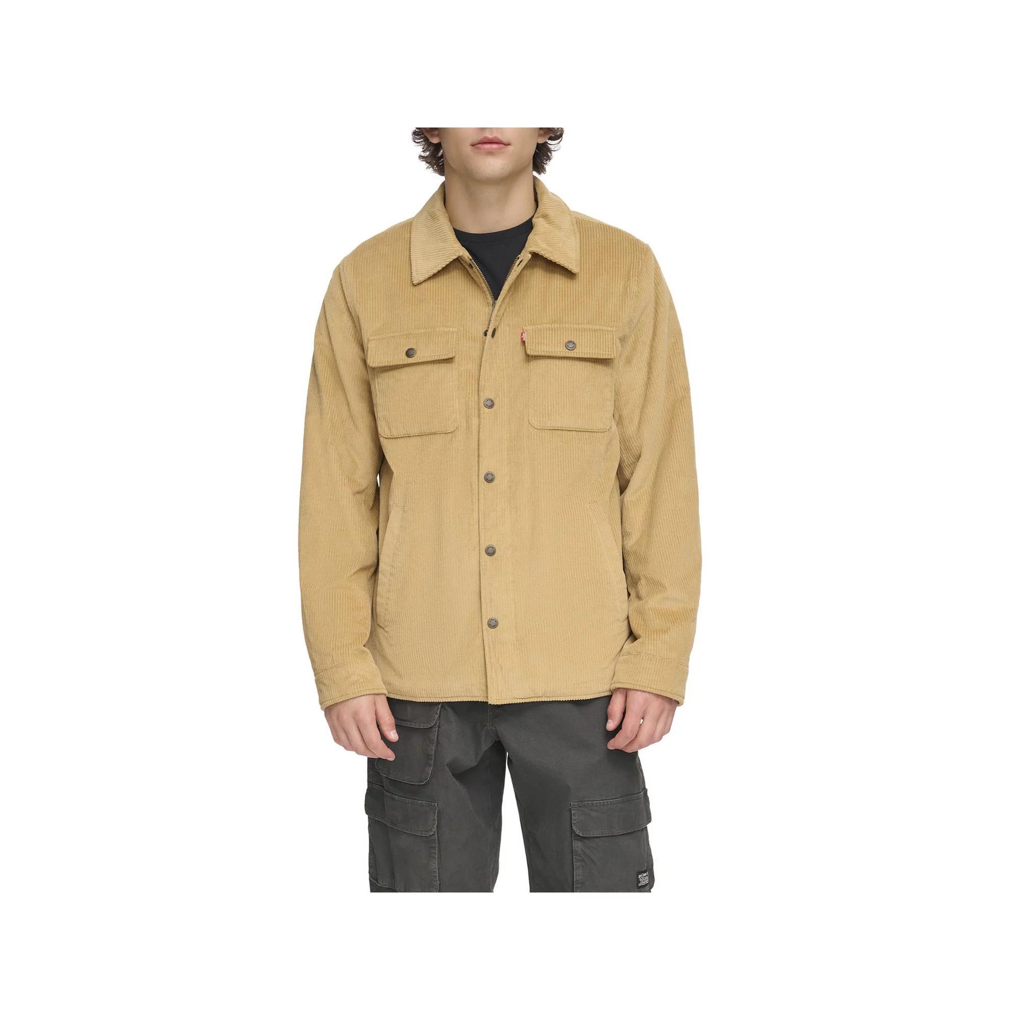 Men's Levi's® Corduroy Sherpa Lined Shirt Jacket, Size: Small, Brown Product Image