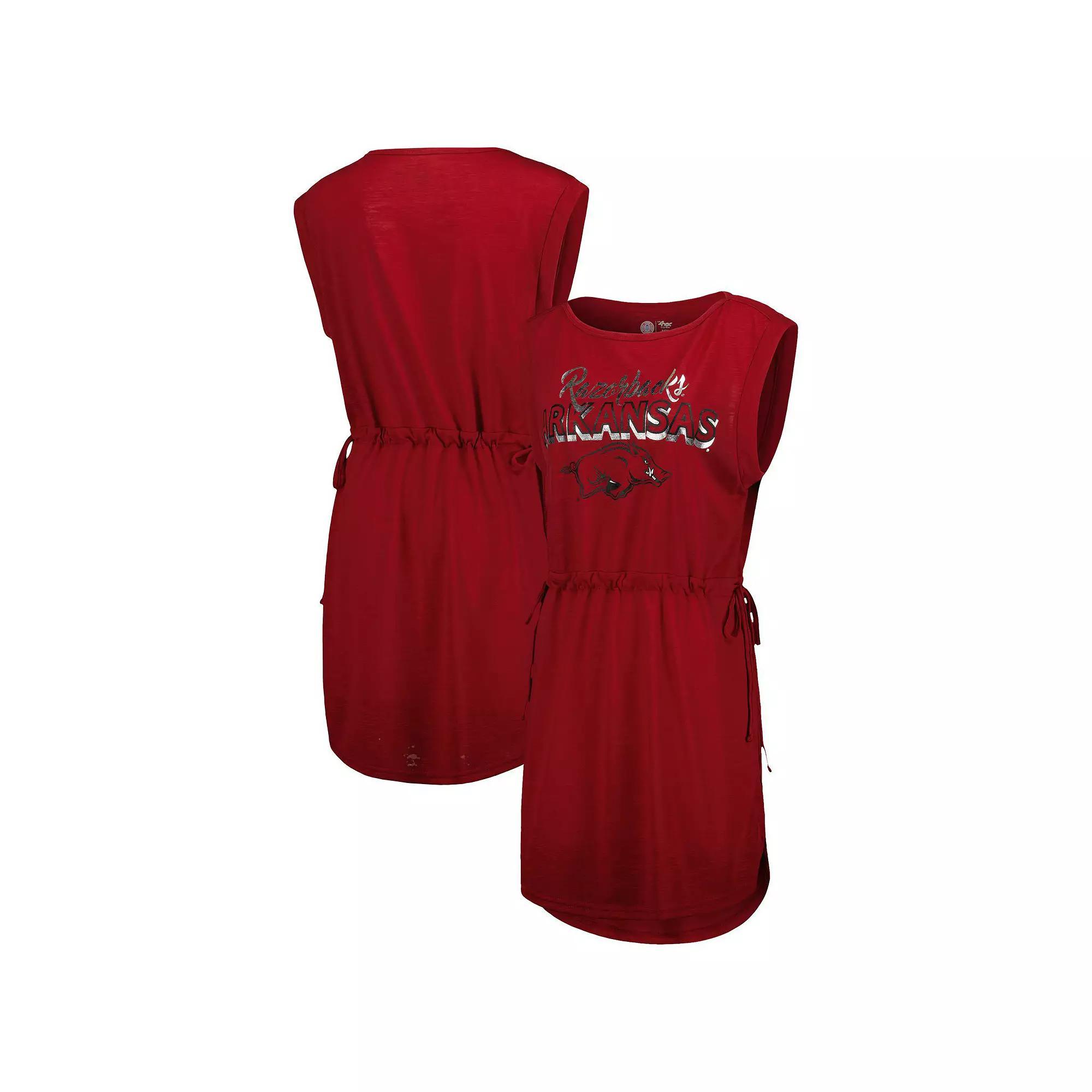 Women's G-III 4Her by Carl Banks Cardinal Arkansas Razorbacks GOAT Swimsuit Cover-Up Dress, Size: Large, Red Product Image