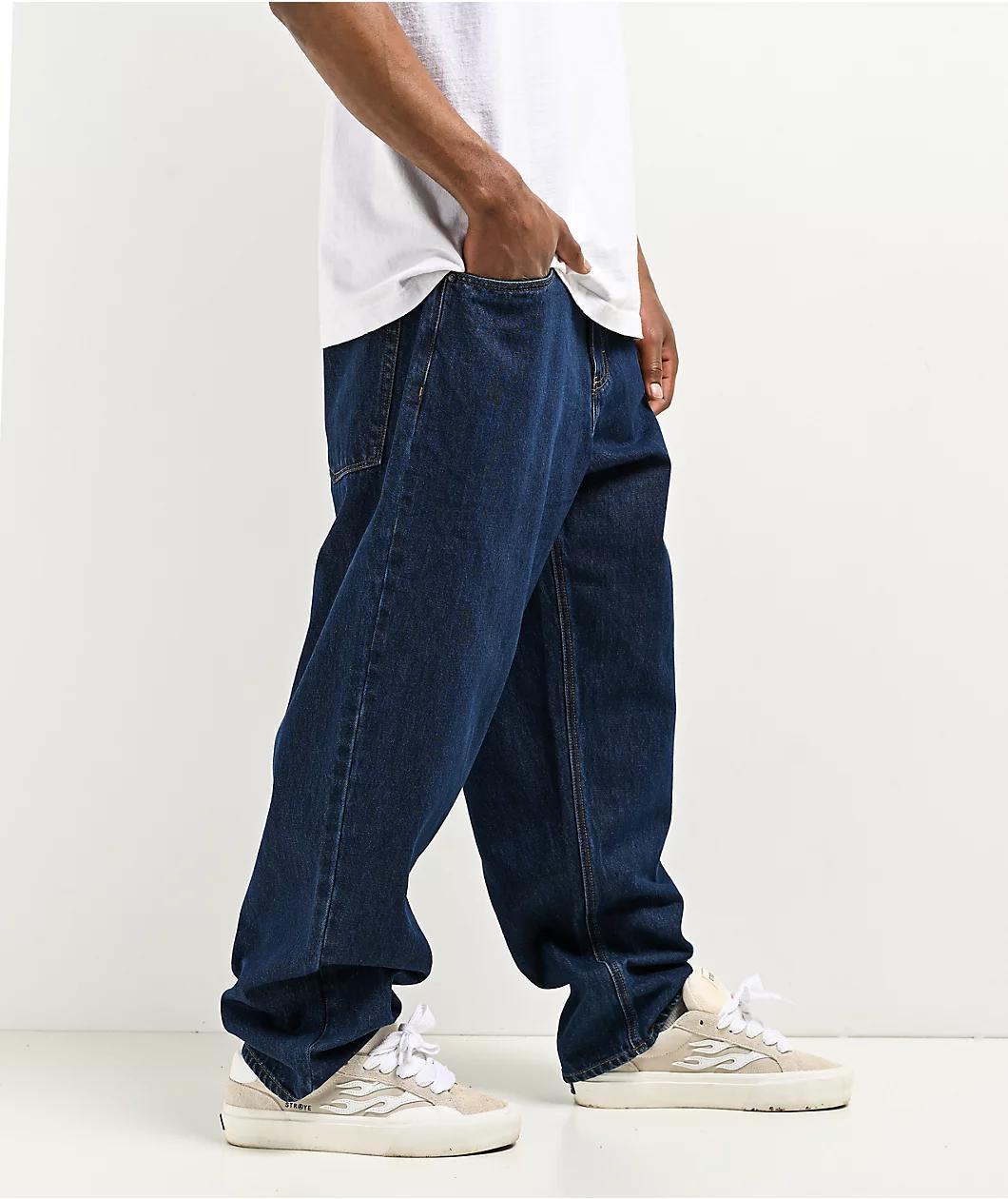 Empyre Dog Evening Ultra Loose Dark Blue Denim Skate Jeans Product Image