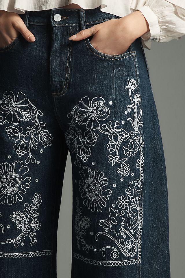 The Kenna Mid-Rise Heritage Barrel Jeans by Pilcro: Bandana Edition Product Image