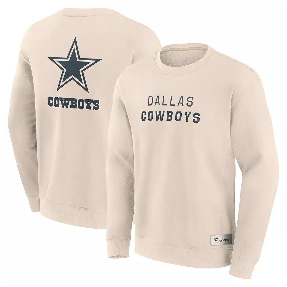 Men's Fanatics Cream Dallas Cowboys Elements Future Ground Lettering Pullover Sweatshirt, Size: Small, Beige Product Image