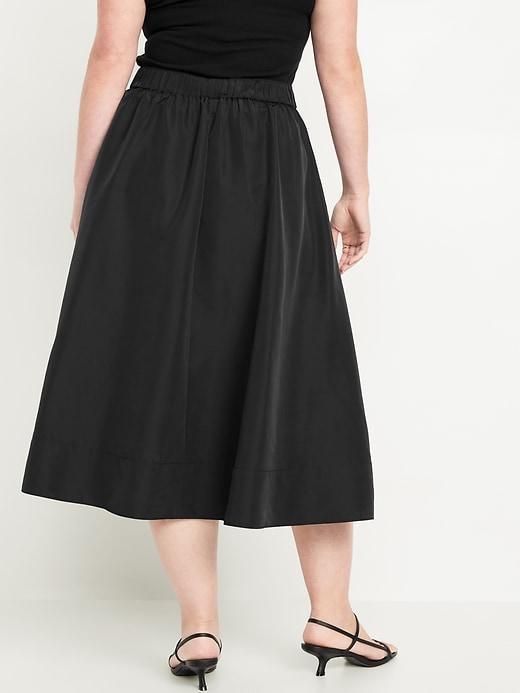 Taffeta Midi Swing Skirt Product Image