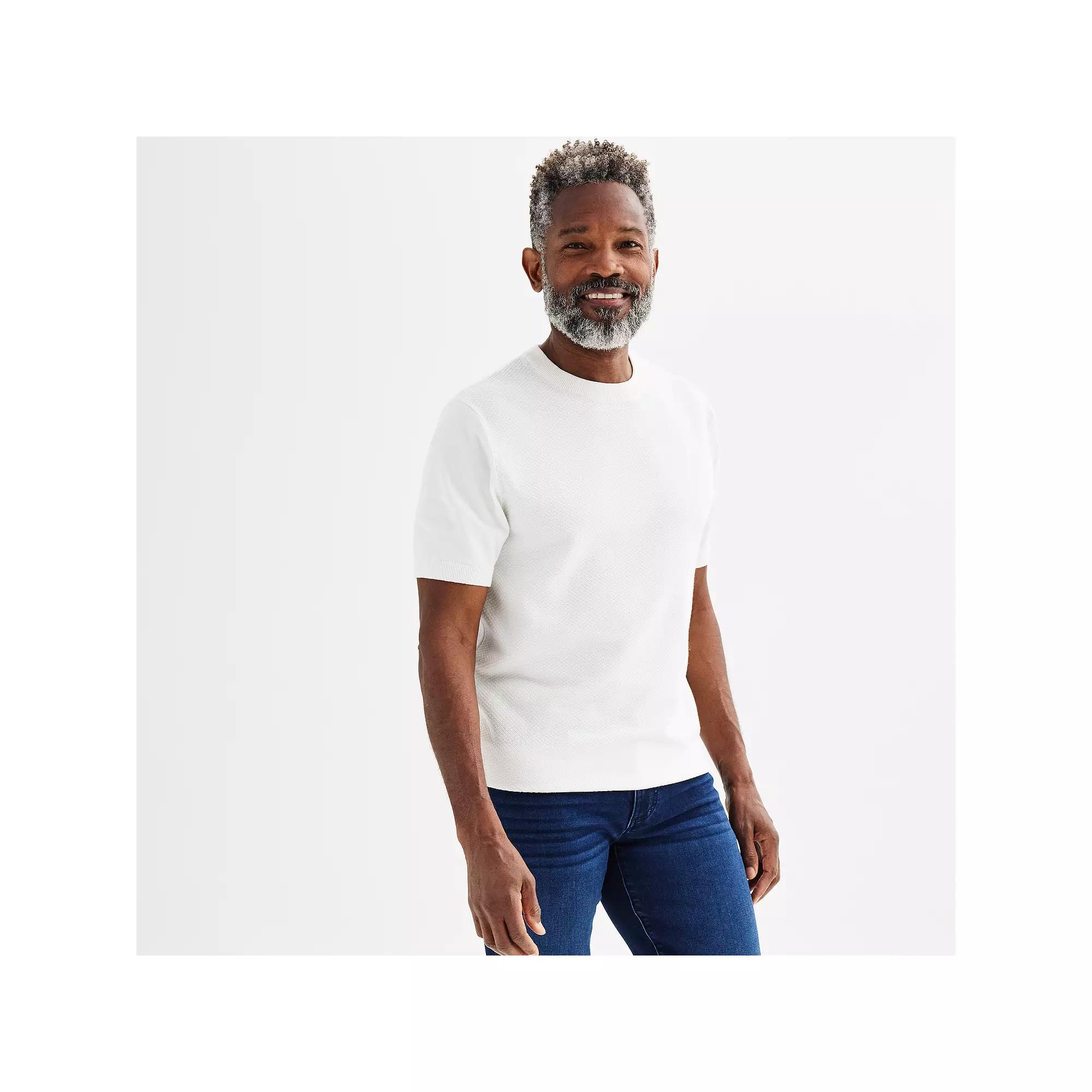 Men's Apt. 9® Textured Sweater Tee, Size: Medium, Ivory Product Image