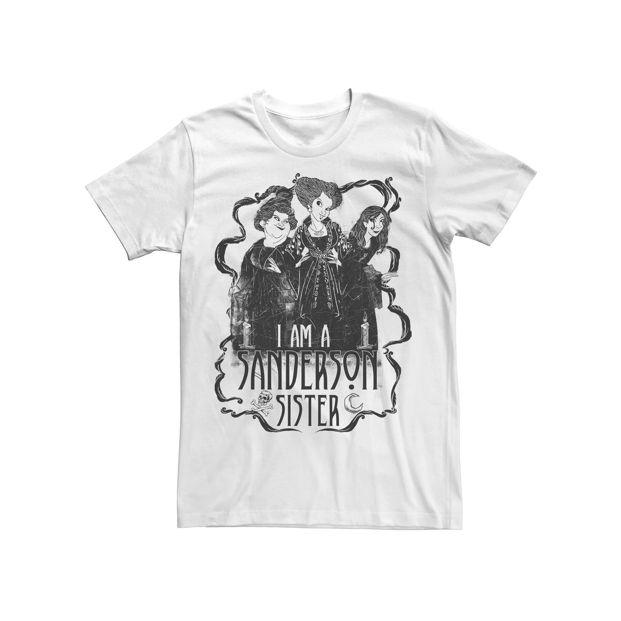Men's Hocus Pocus Sanderson Sister Group Shot Tee, Size: Large, White Product Image