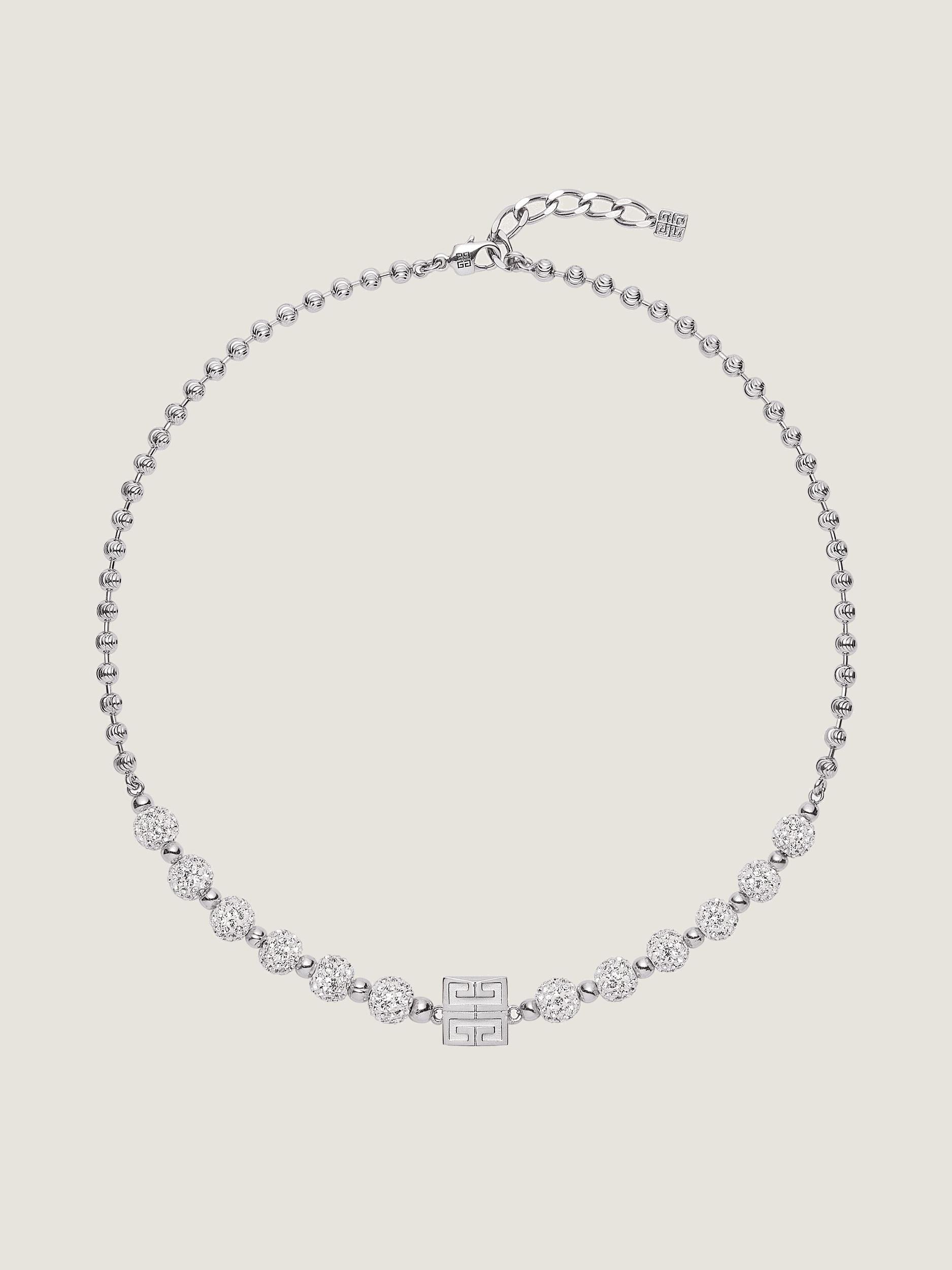 4G necklace in metal with crystals Product Image