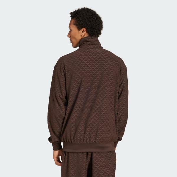 adidas Monogram Track Top Dark Brown XS Mens Product Image