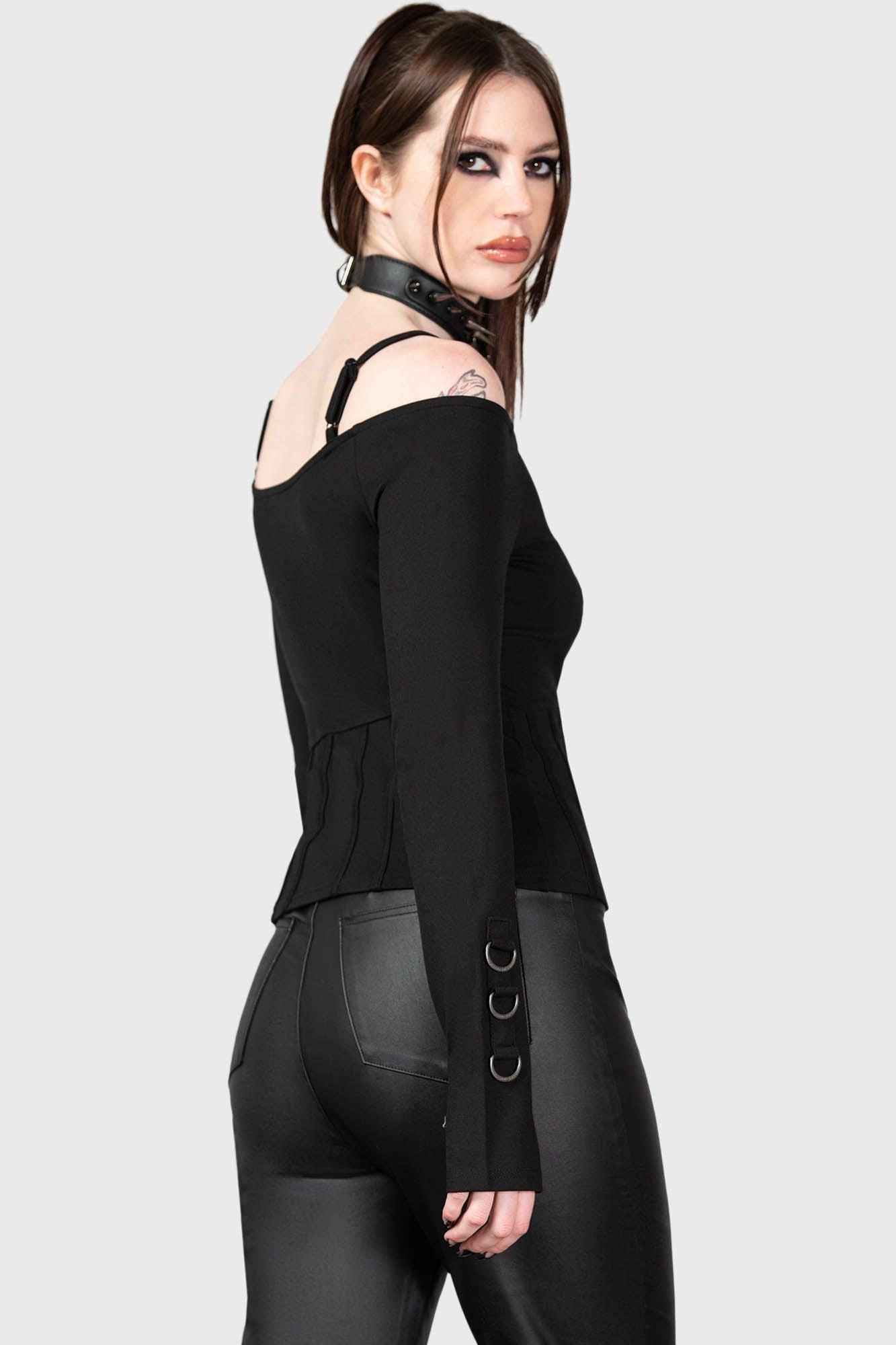 Desolate Cold Shoulder Top - Resurrect Female Product Image