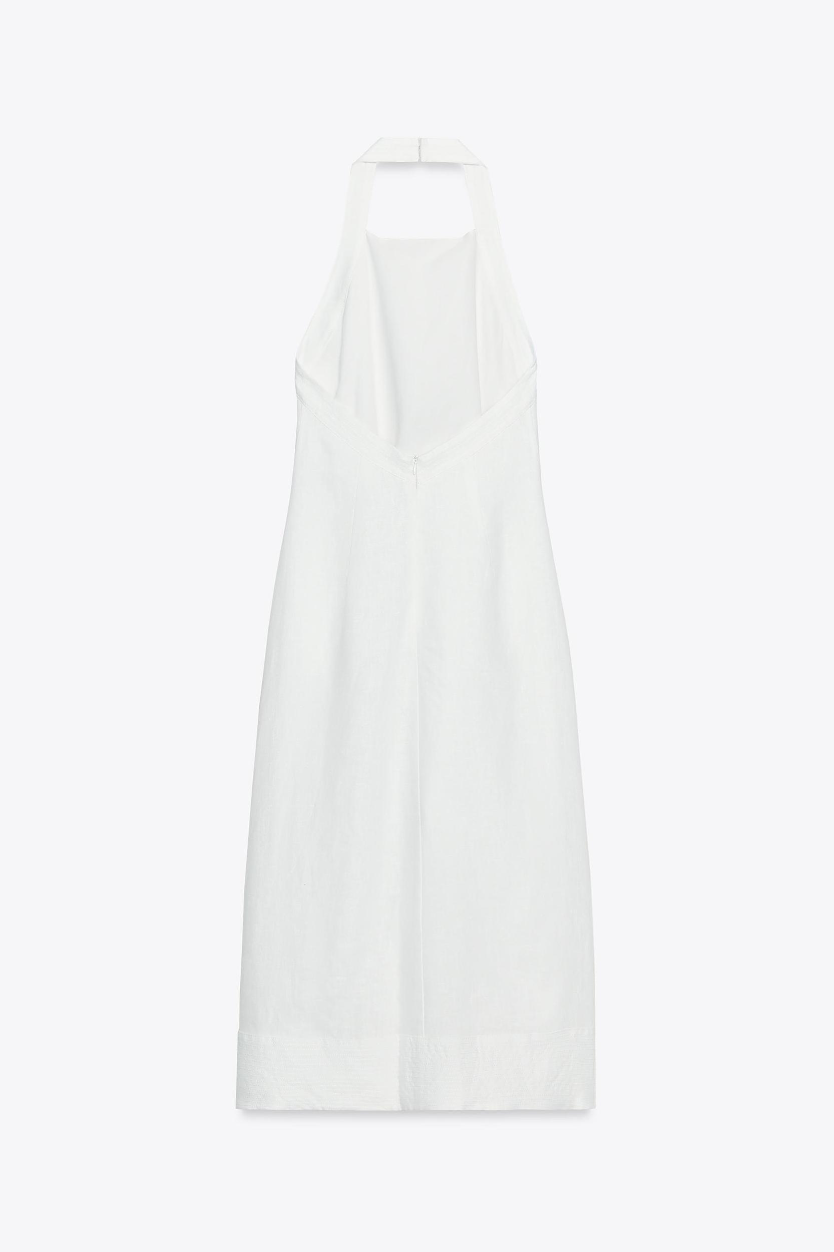 100% LINEN HALTER DRESS ZW COLLECTION Product Image