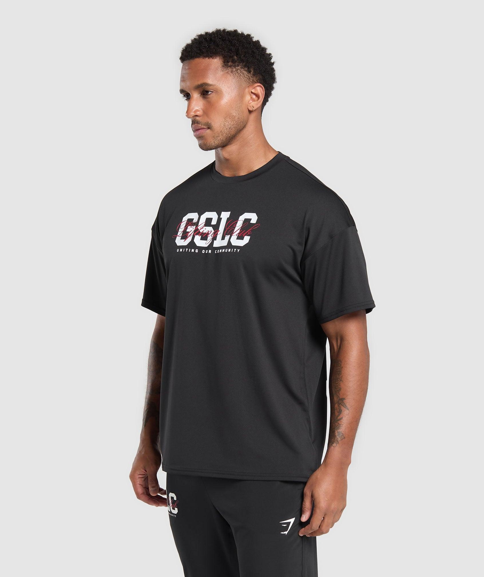 Gymshark Script Graphic T-Shirt - Black Male Product Image