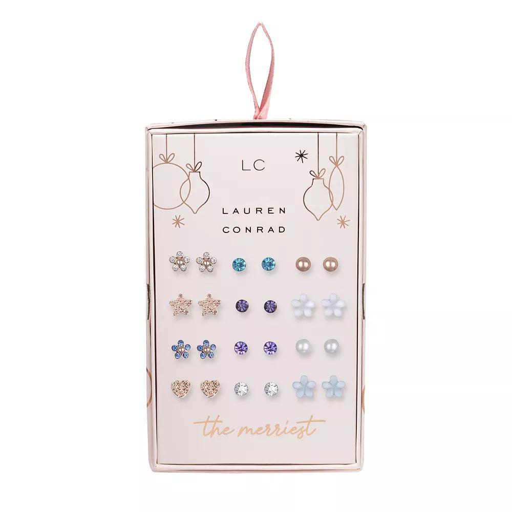 LC Lauren Conrad Flower Stud Earring Set, Women's, Multi Product Image
