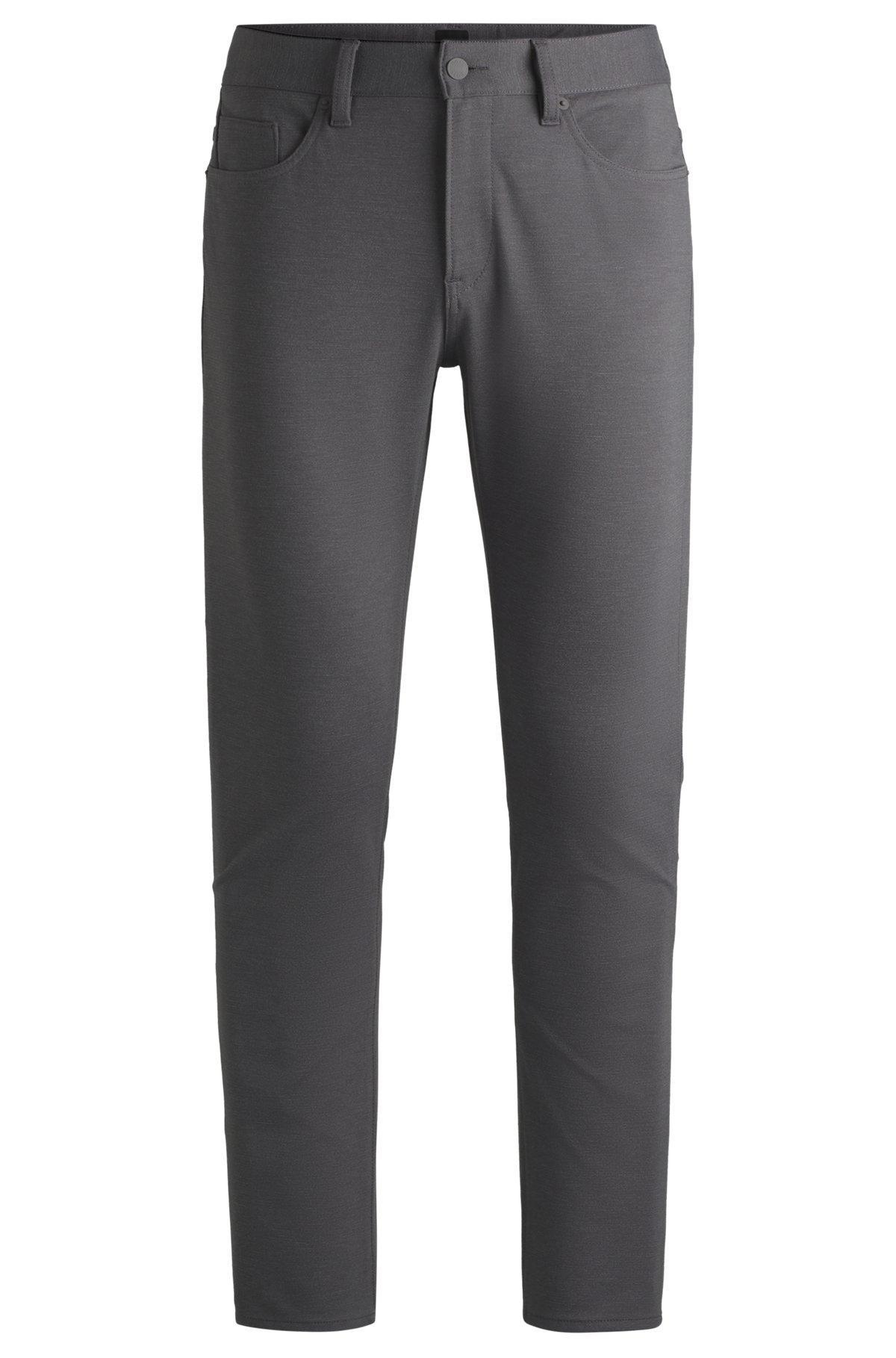 Delaware slim-fit trousers in two-tone stretch jersey Product Image
