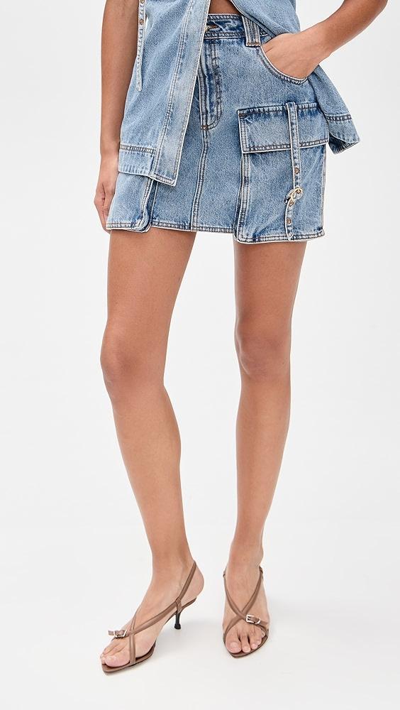 Aje Juno Denim Micro Mini Skirt | Shopbop Product Image
