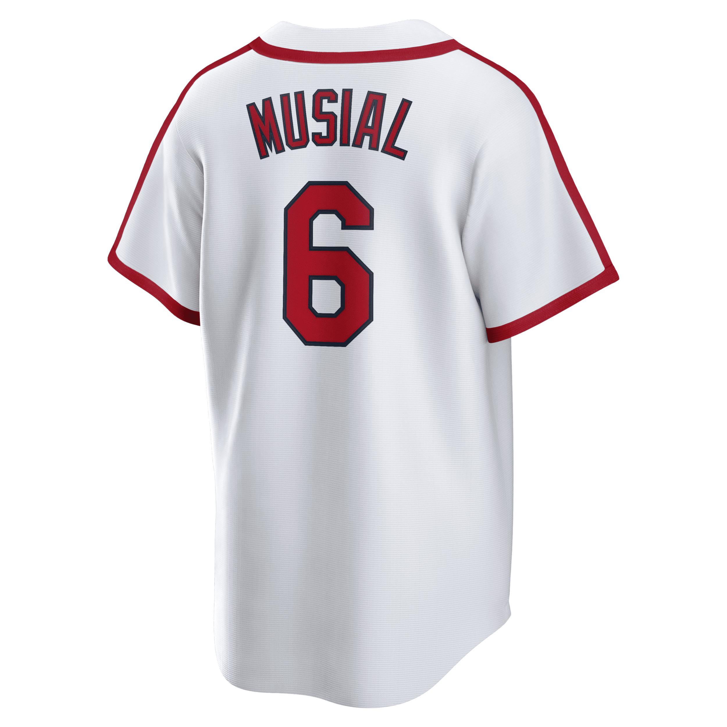Mens Nike Stan Musial St. Louis Cardinals Home Cooperstown Collection Player Jersey Product Image