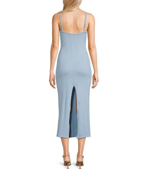Bailey Rose Tie Front Pointelle Midi Dress Product Image