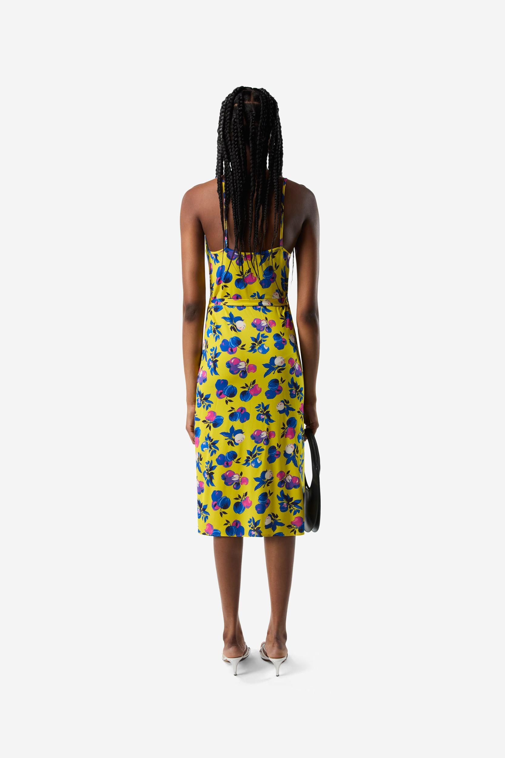C-Logo Print Wrap Slip Dress Product Image