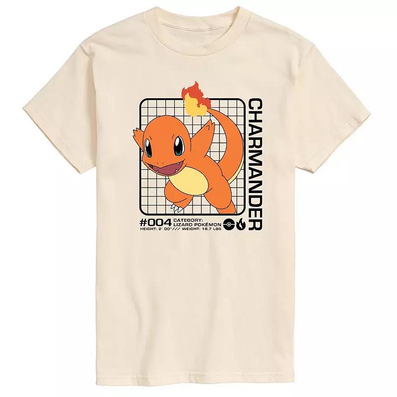 Mens Pokemon Charmander Stats Graphic Tee Product Image