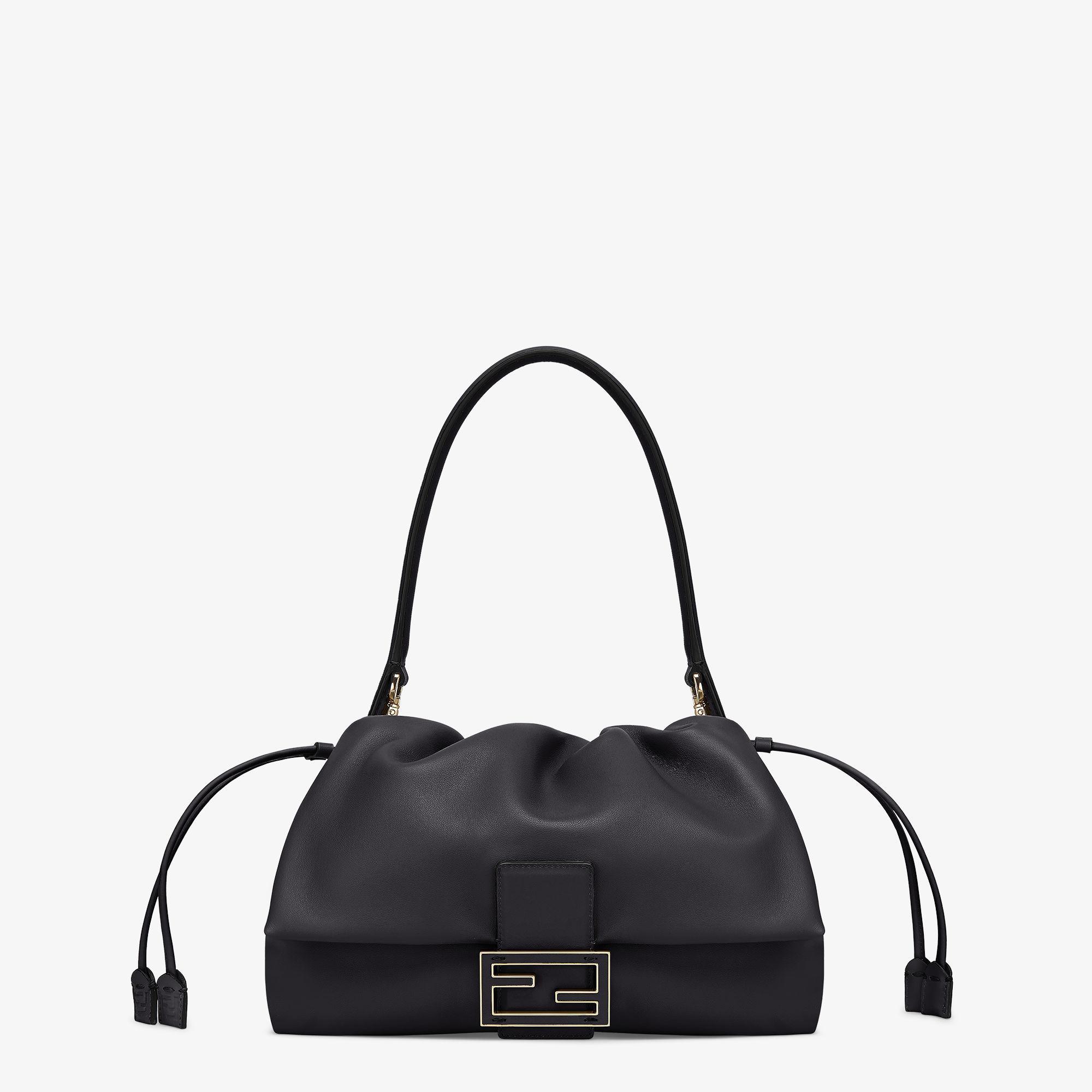 Mamma Baguette MediumBlack nappa leather bag Product Image