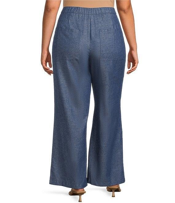 Lucy Paris Plus Size Elly Linen-Blend Ankle Pants Product Image
