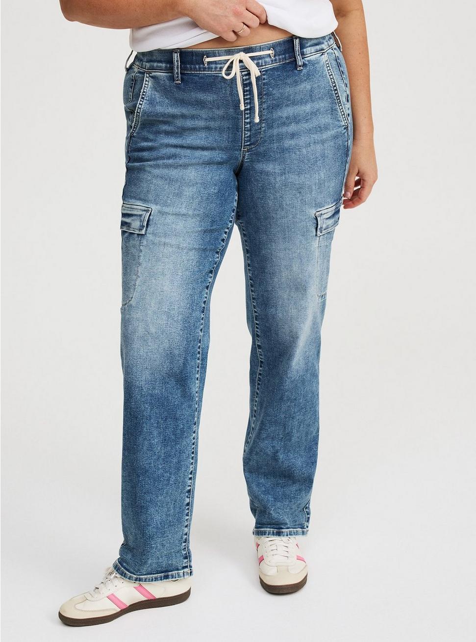 Weekend Mid-Rise Boyfriend Cargo Jean Product Image