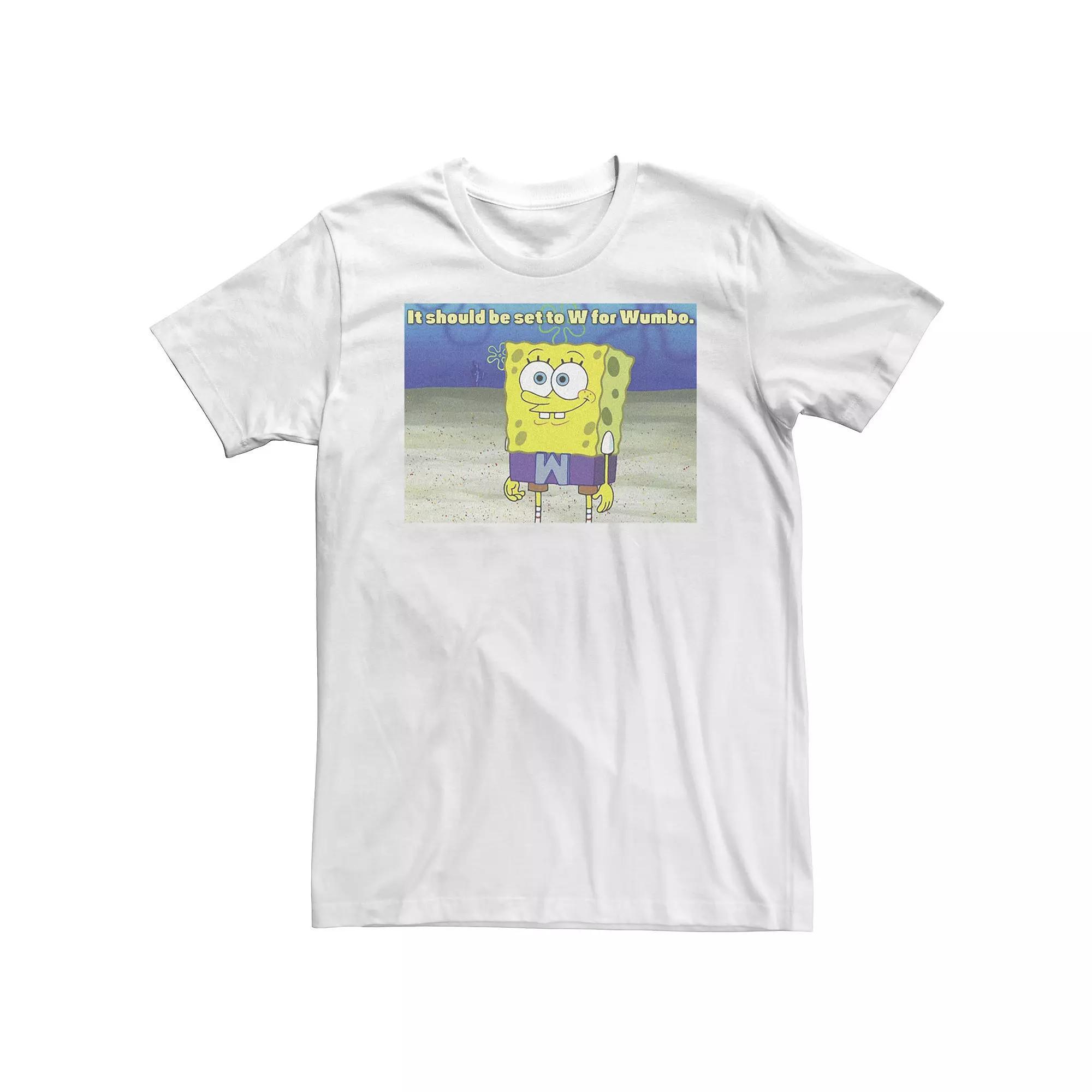 Big & Tall SpongeBob SquarePants W for Wumbo Clip Tee, Men's, Size: XXL Tall, White Product Image