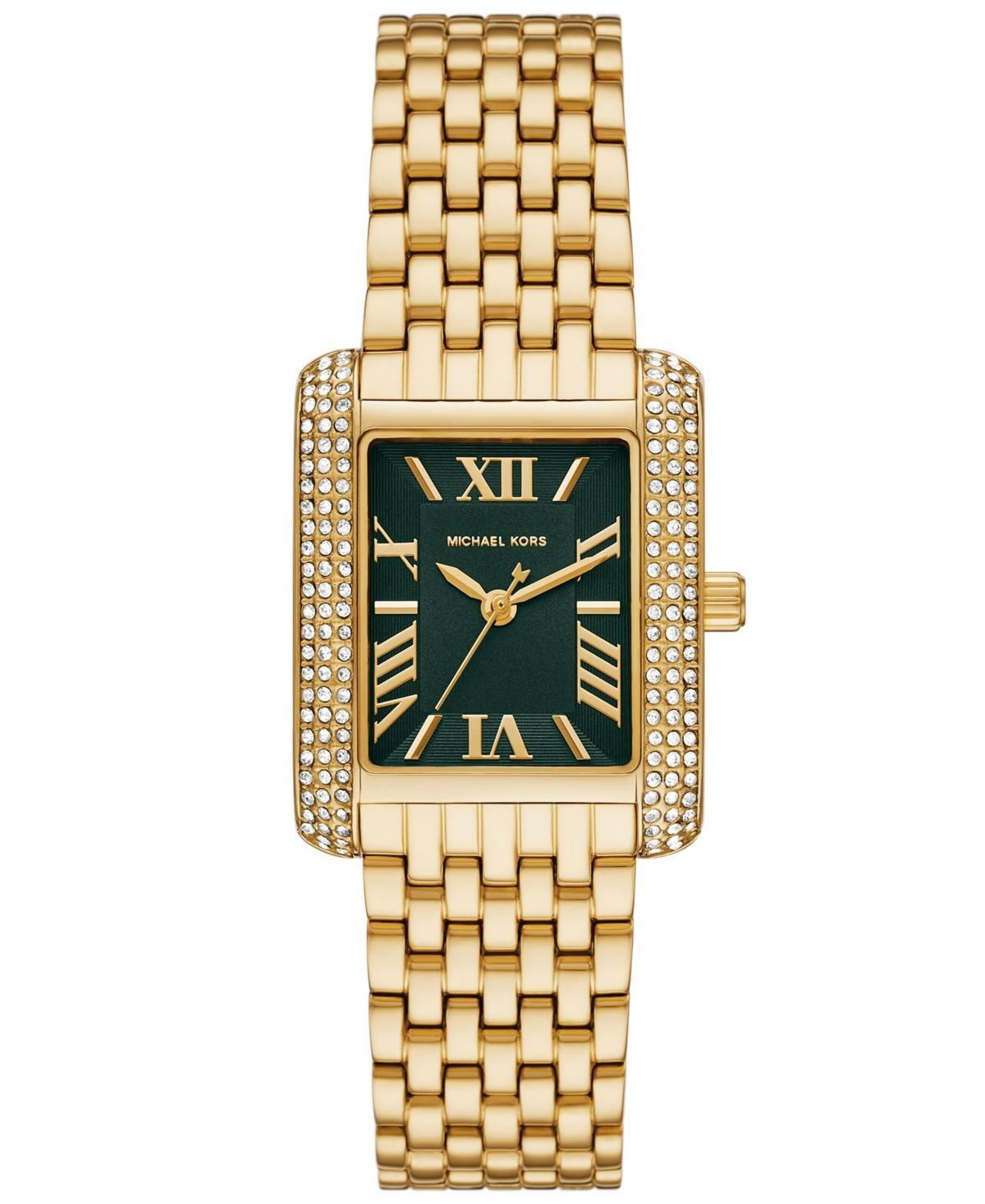 Michael Kors Womens Crystal Emery Three-Hand Stainless Steel Bracelet Watch Product Image