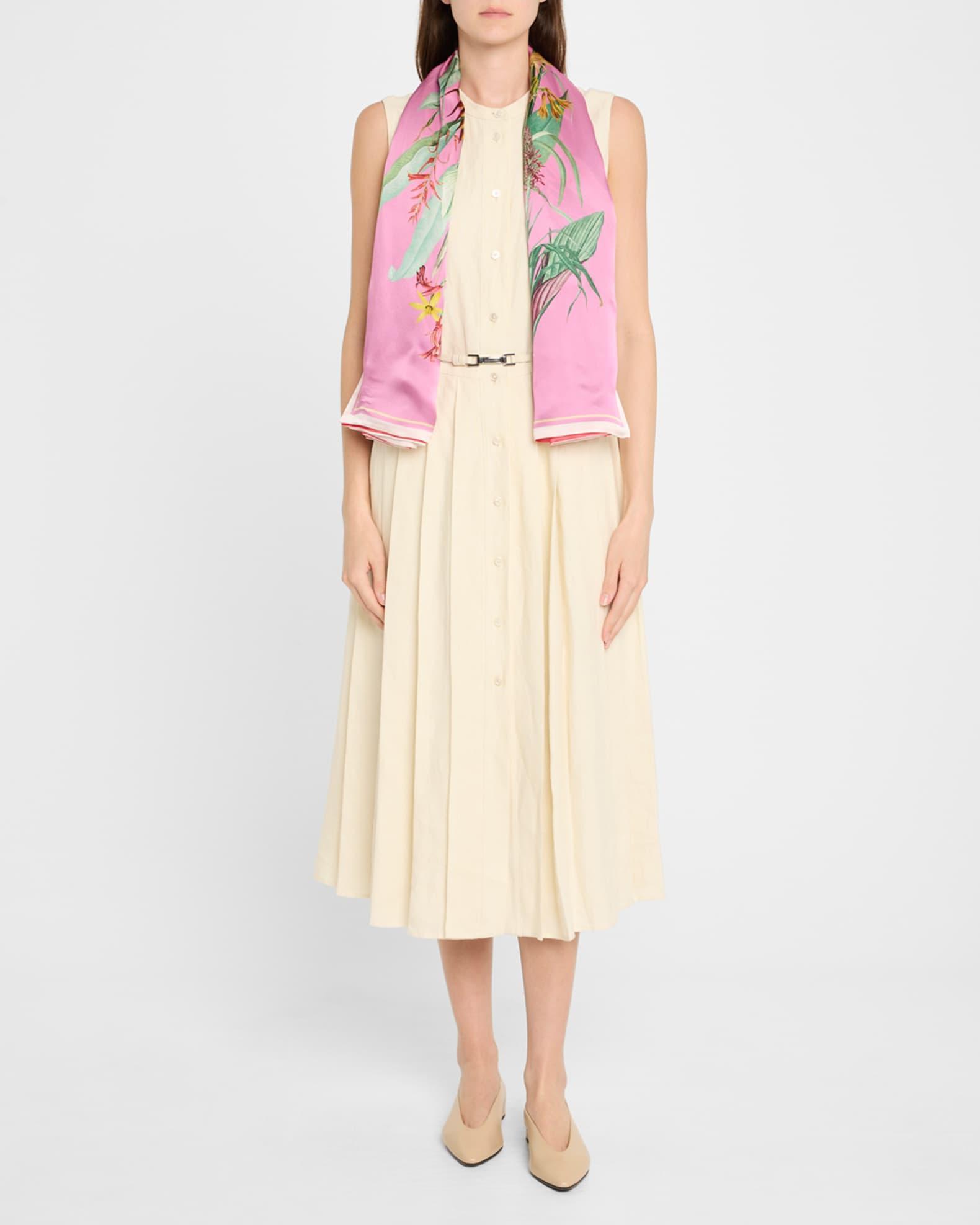 Ailee Floral-Print Silk Scarf Product Image
