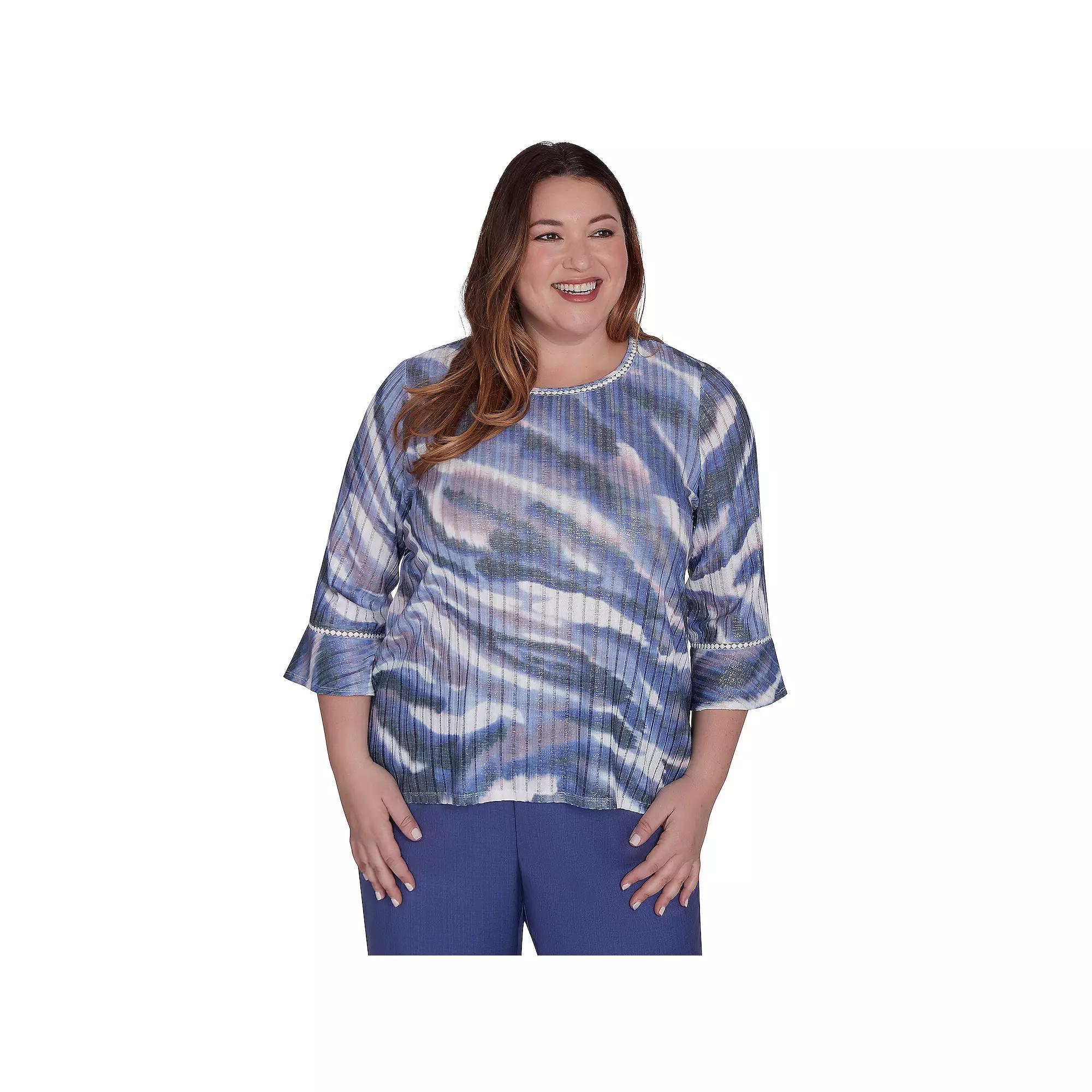 Plus Size Alfred Dunner Watercolor Top, Womens Product Image