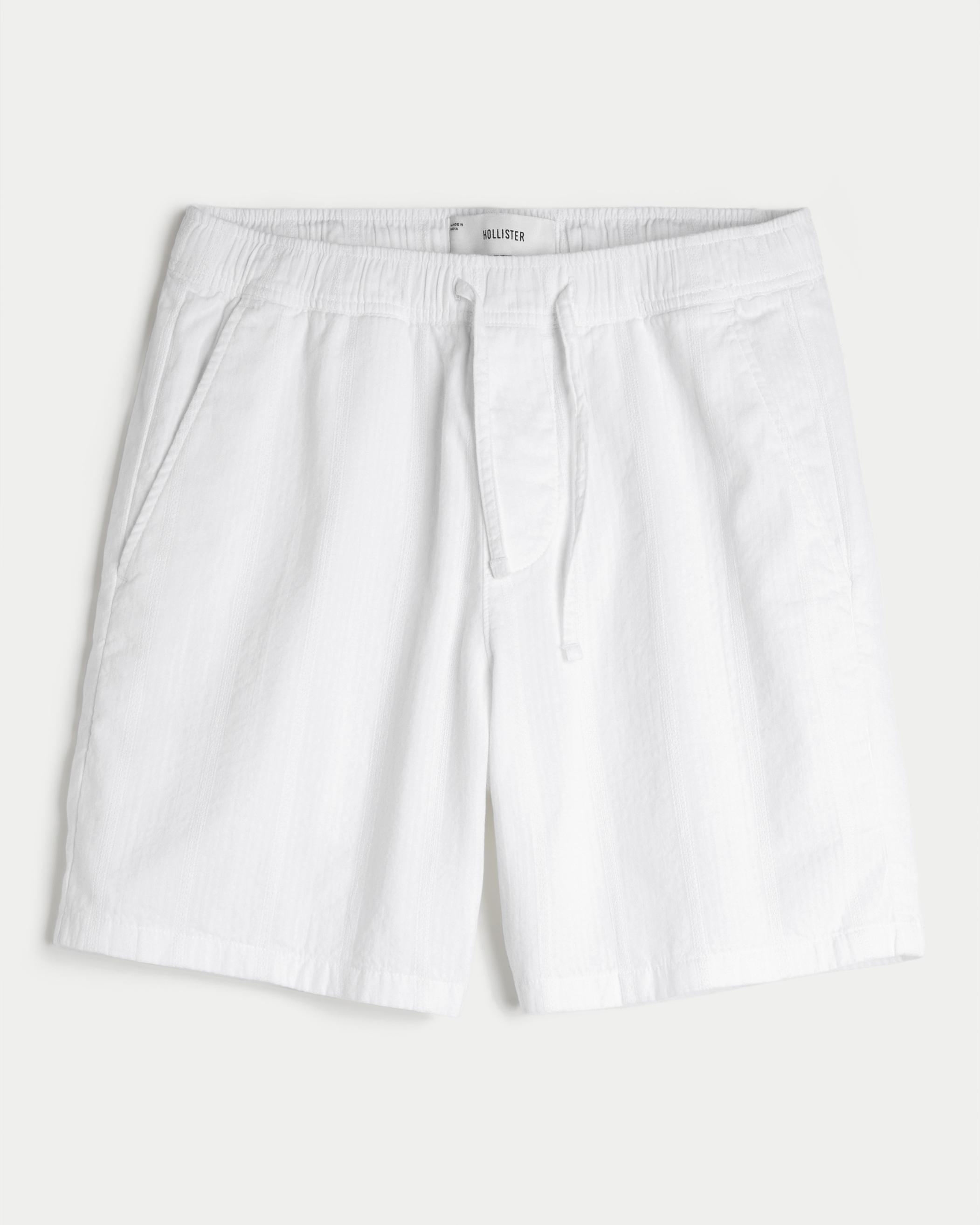 Above-the-Knee Crinkle Cotton Shorts Product Image
