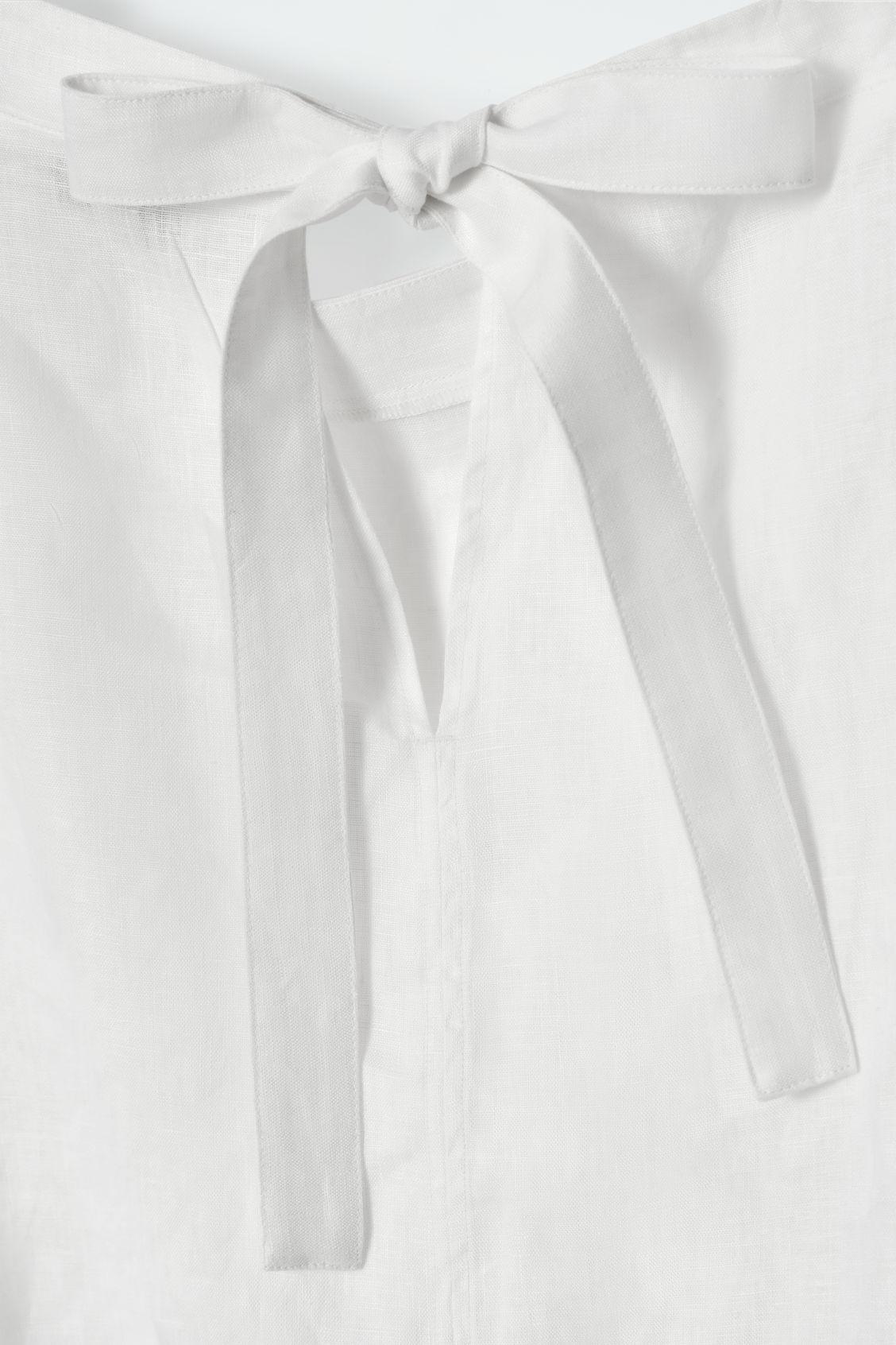 TIE-DETAIL LINEN BLOUSE Product Image