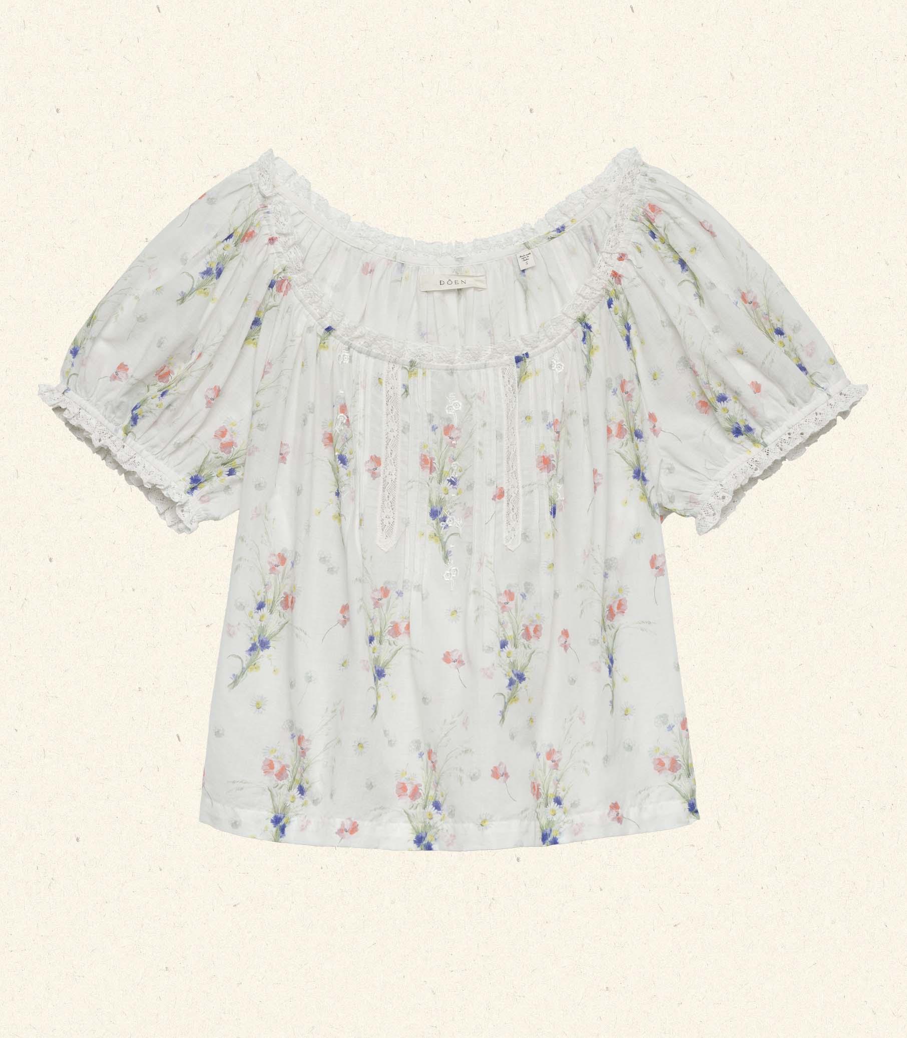 FREDERICA TOP -- PAINTED BOUQUET Product Image