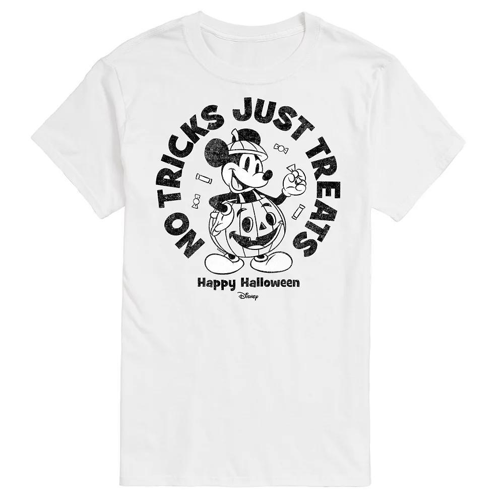 Disneys Mickey Mouse Mens No Tricks Just Treats Graphic Tee Product Image