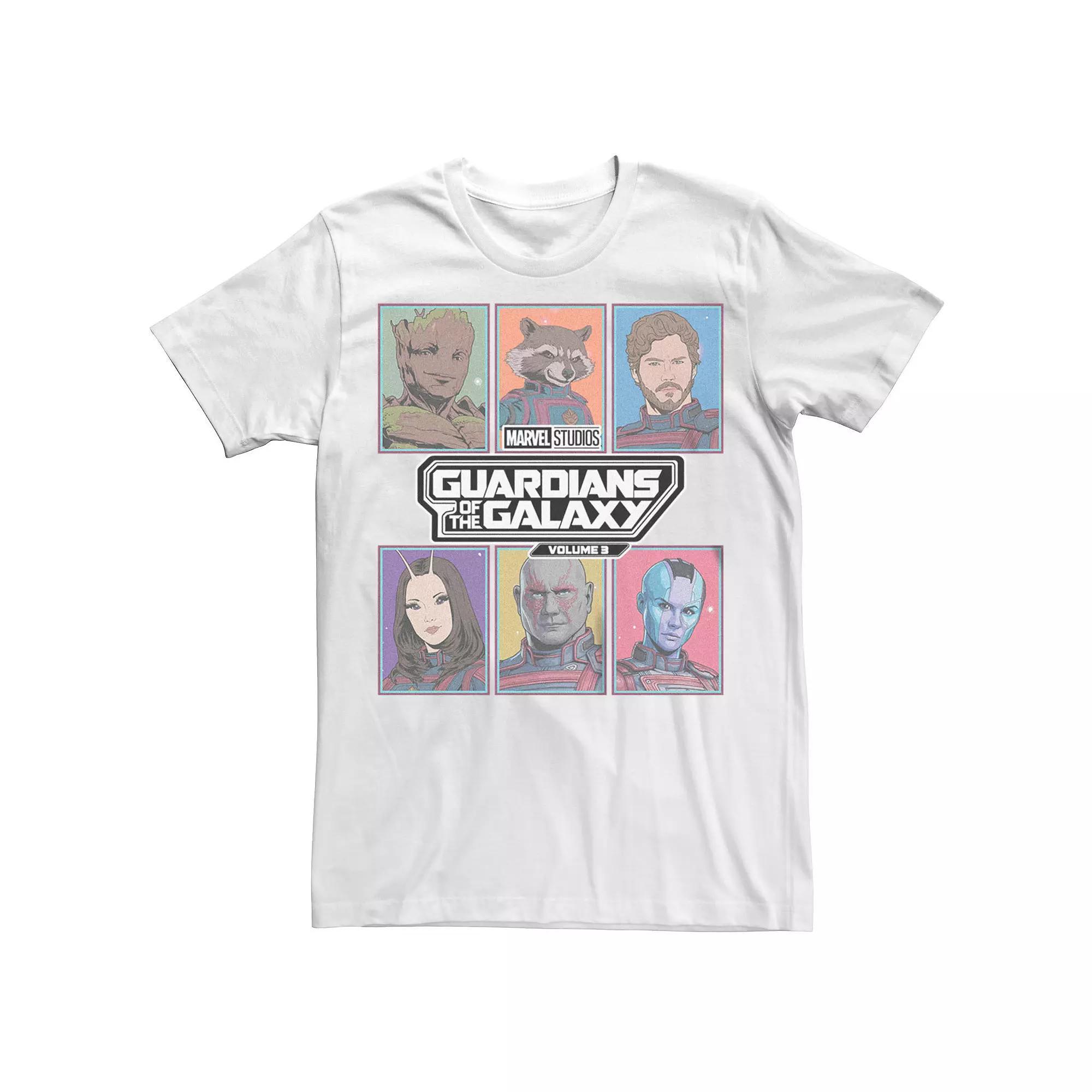Men's Marvel Guardians Of The Galaxy Vol. 3 Cast Graphic Tee, Size: Medium, White Product Image